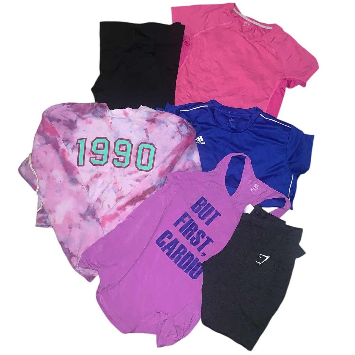 Adidas 6 Athletic Workout Gym Leggings Tank T-Shirt Sweatshirt SM Size S / US 4 / IT 40 - 2 Thumbnail
