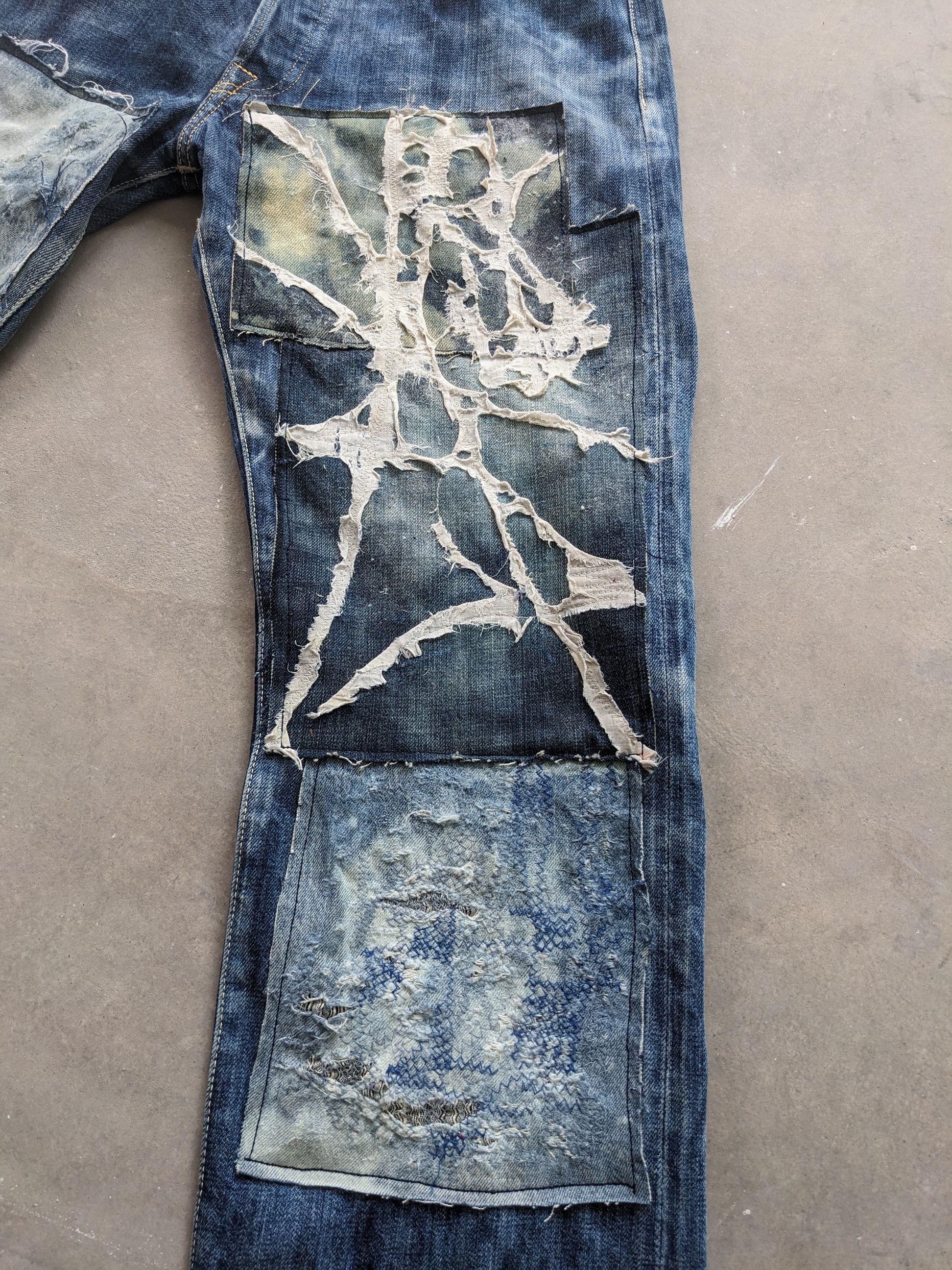 Kapital BEST OFFER 💥 Vintage Kapital Boro Jeans Selvedge Size 29 Size US 29 - 6 Thumbnail