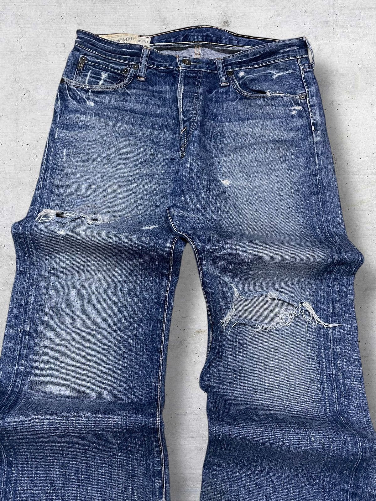 Abercrombie & Fitch VINTAGE ABERCROMBIE & FITCH 90S RIPPED OG REGULAR DENIM Size US 34 / EU 50 - 4 Thumbnail