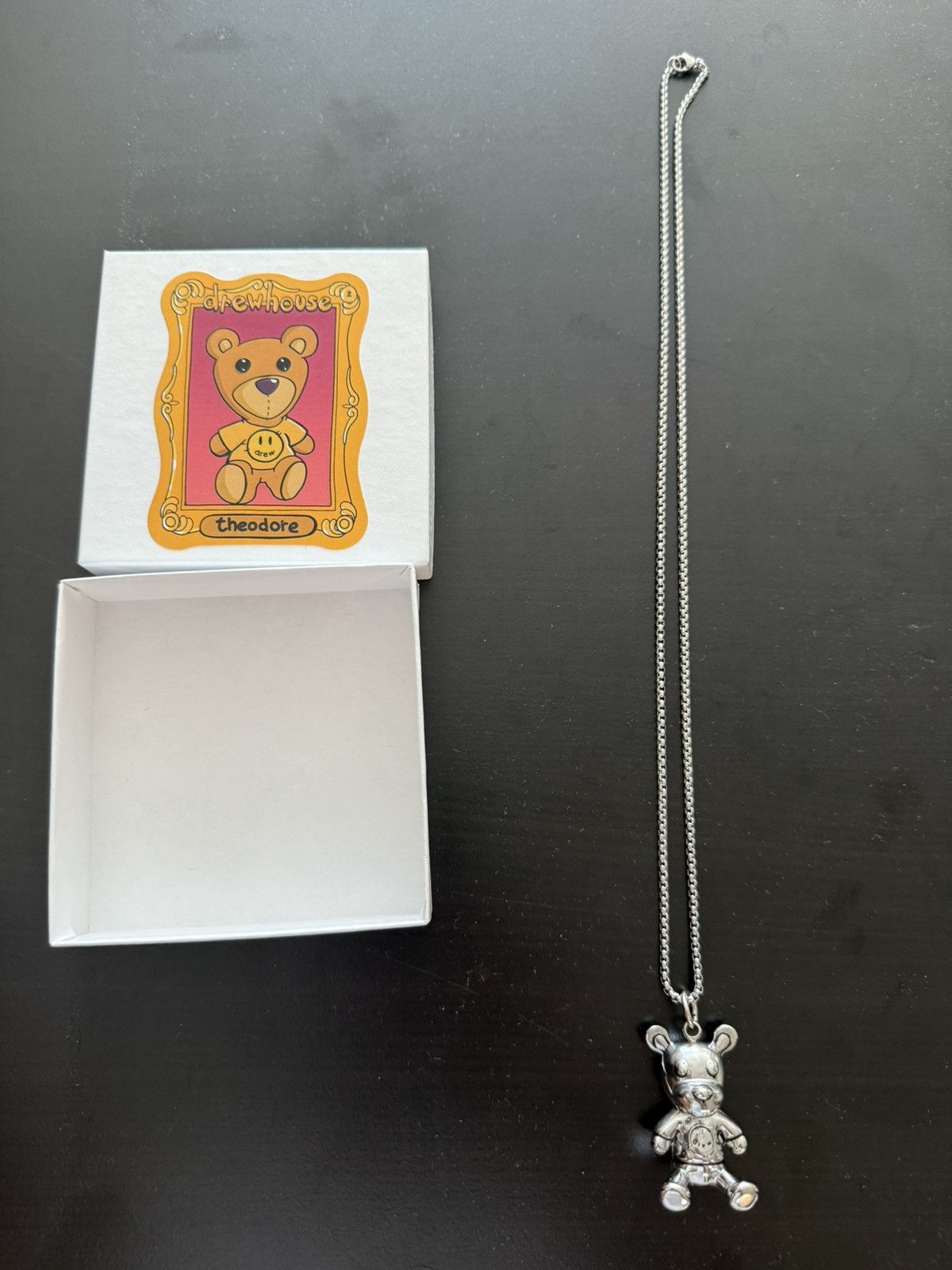 Drew House Drew House Teddy Bear Pendant Necklace Silver Tone Size ONE SIZE - 1 Thumbnail