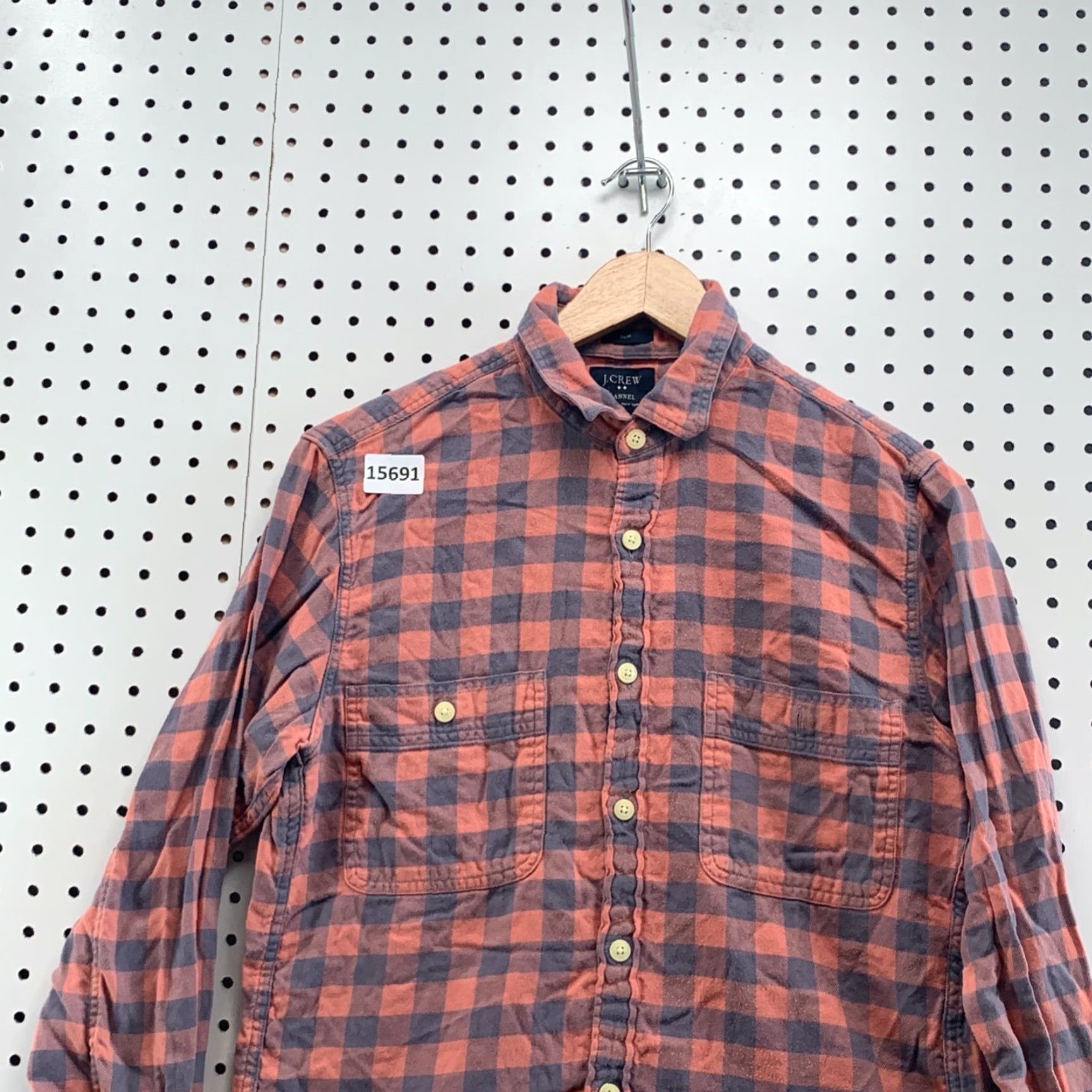 J.Crew VINTAGE J.CREW Flannel Shirt Men Small Pink Blue Plaid Long Sleeve Preppy Size US S / EU 44-46 / 1 - 2 Thumbnail