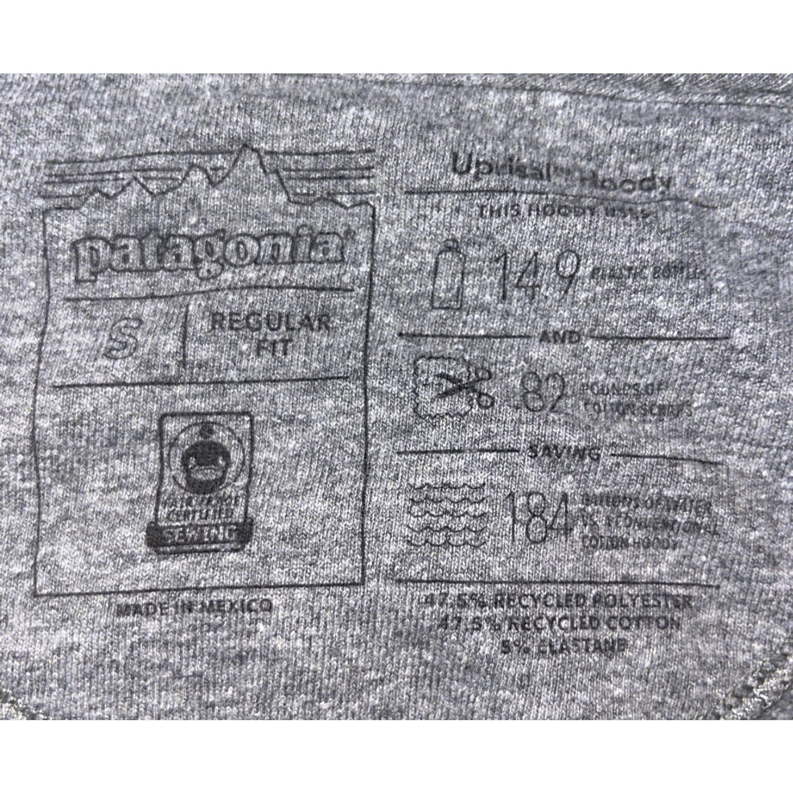 Patagonia Patagonia Uprisal Gray Hoodie Sweatshirt Women’s Size S Graphic Print Logo Fleece Hooded Pockets Pullover Activewear Size S / US 4 / IT 40 - 5 Thumbnail