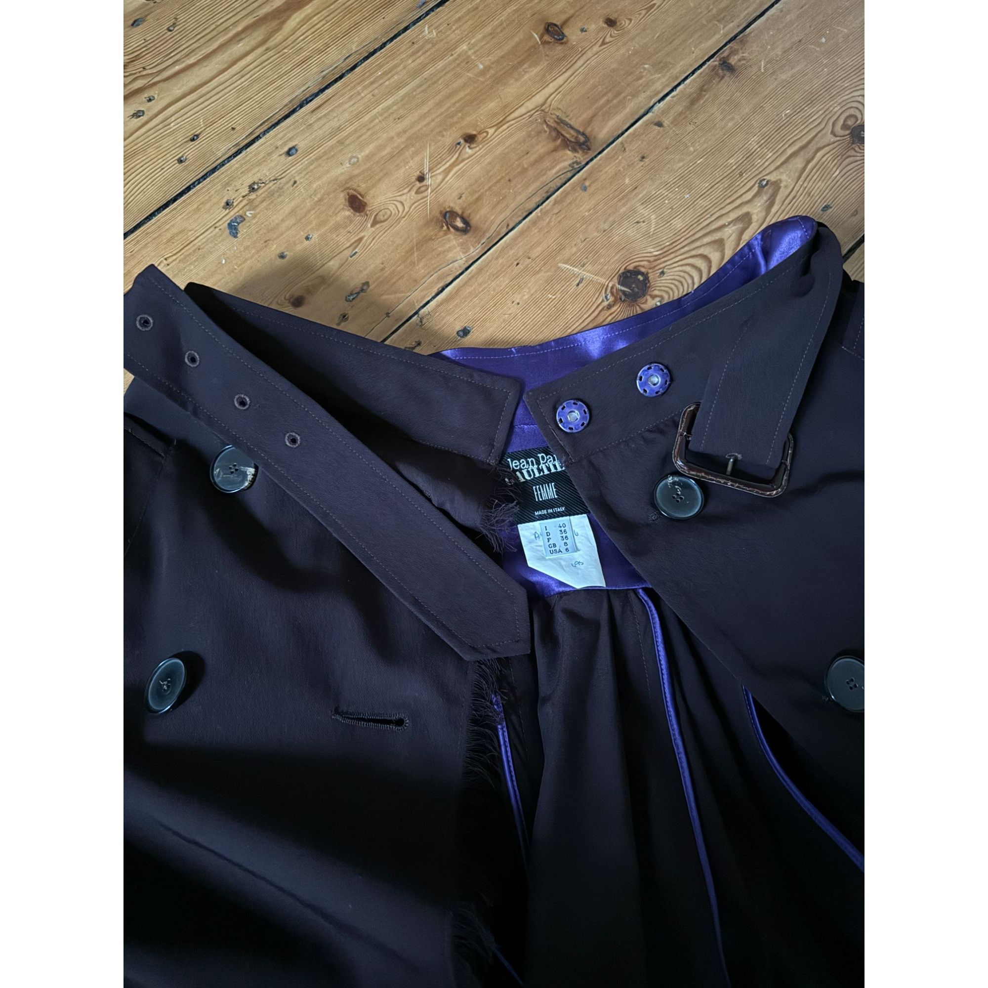 Jean Paul Gaultier 1990s Brown Wool Skirt Suit Size S / US 4 / IT 40 - 9 Thumbnail