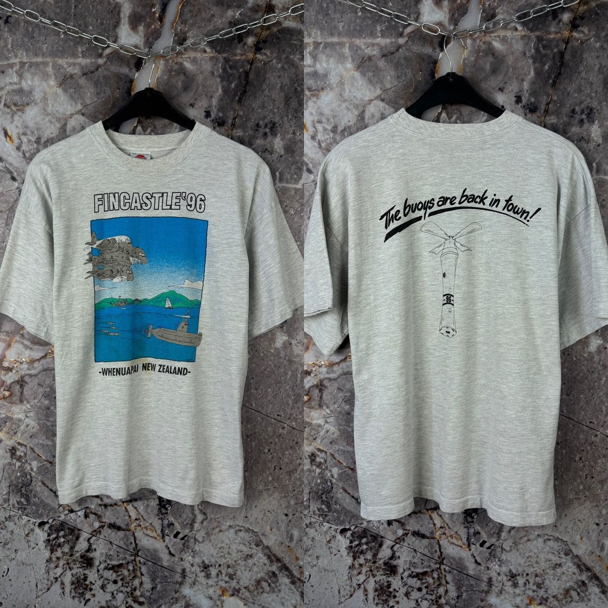 Vintage Mens 1996 Fincastle Whenuapai New Zealand Air Force T-Shirt Size US L / EU 52-54 / 3 - 1 Thumbnail