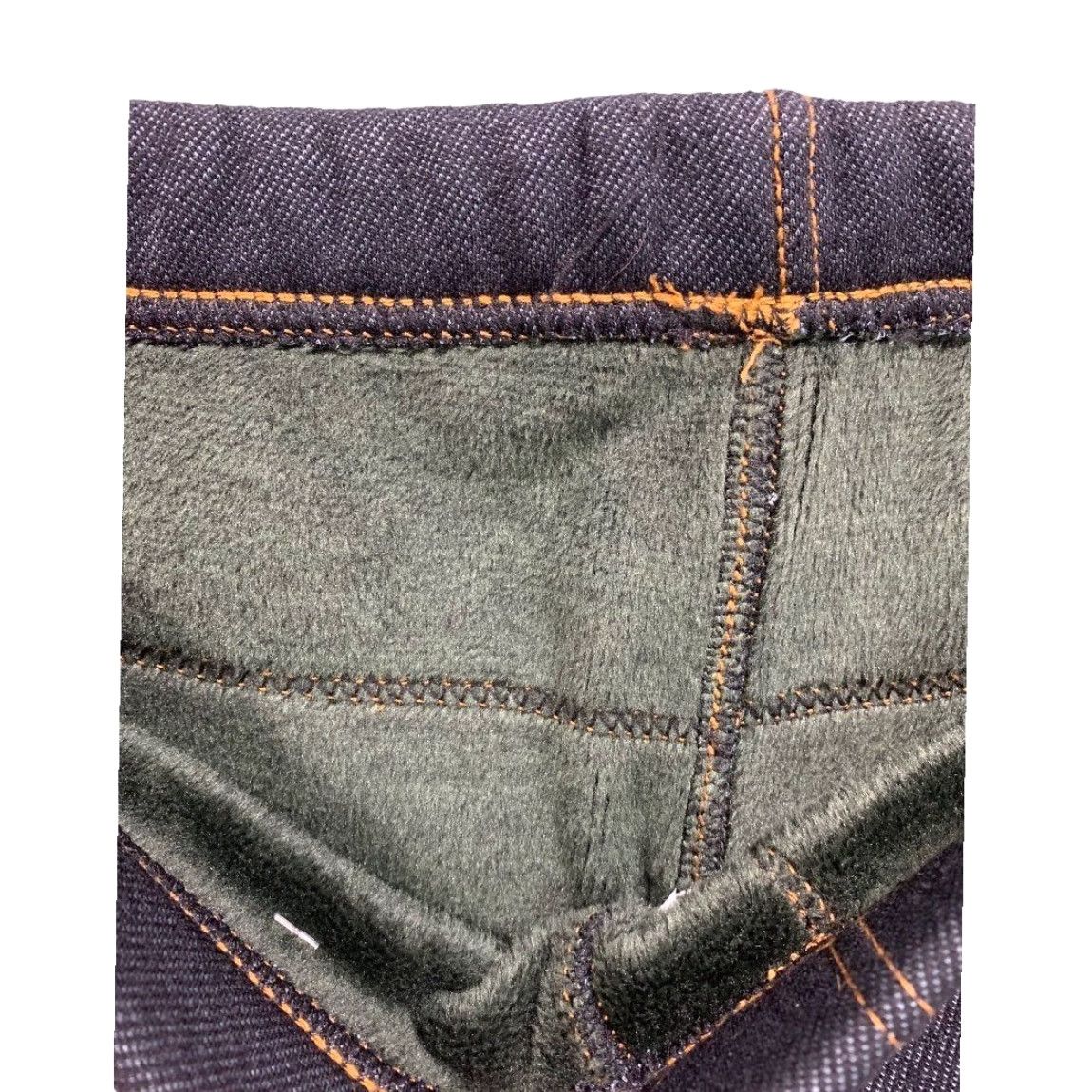 Vintage Ming Hui Women's Denim Look Fleece Lined Leggings Jeggings Blue XL Size 40" / US 18 - 6 Thumbnail