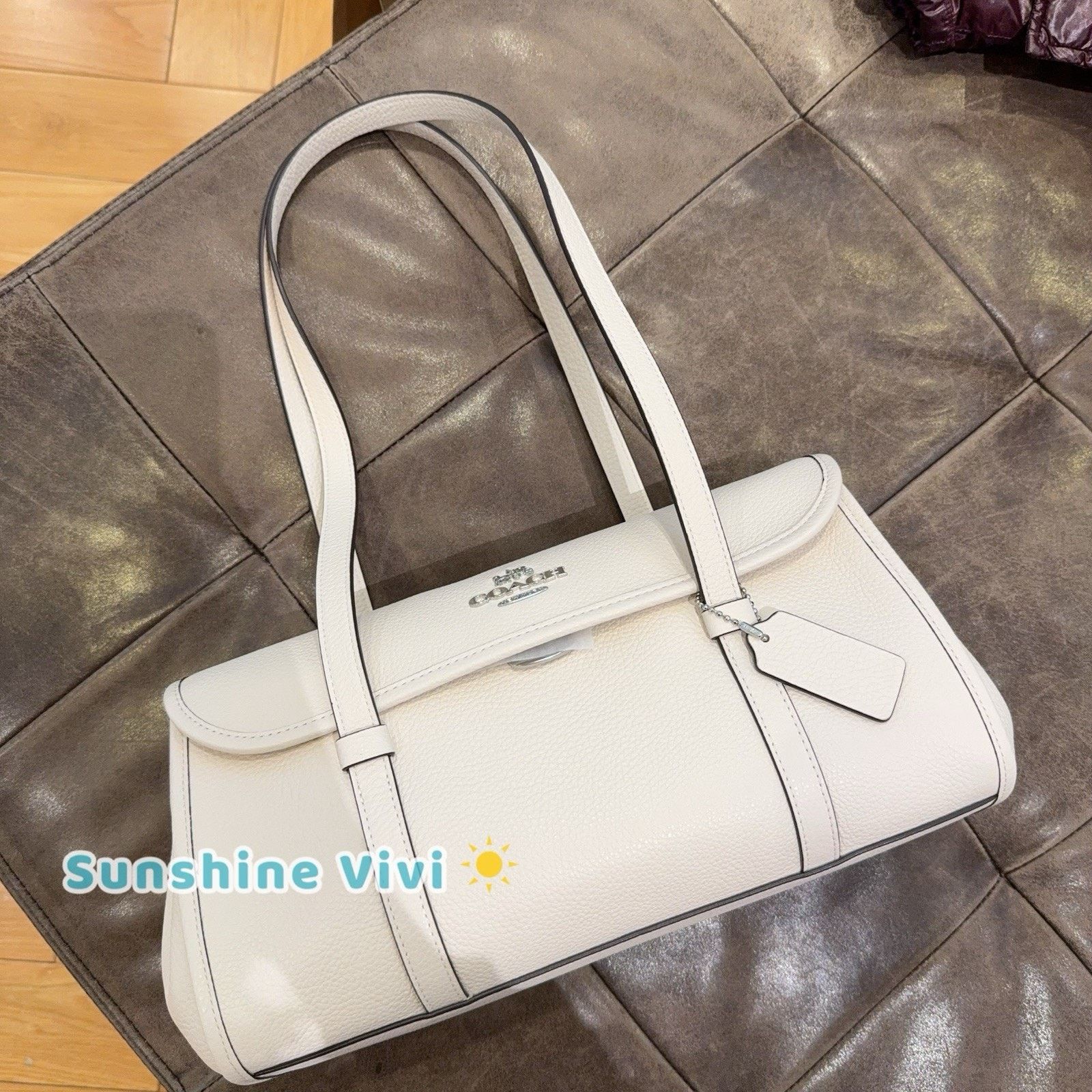 Coach NWT Coach Bridget Flap Shoulder Bag CDB04 Silver Chalk Size ONE SIZE - 6 Thumbnail