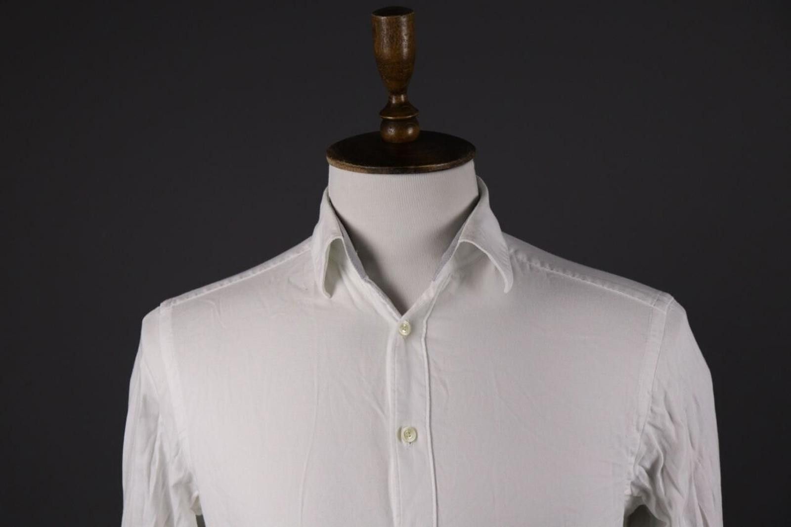 Designer Hackett London Slim Fit White Button Down Shirt Size S Size US S / EU 44-46 / 1 - 2 Thumbnail
