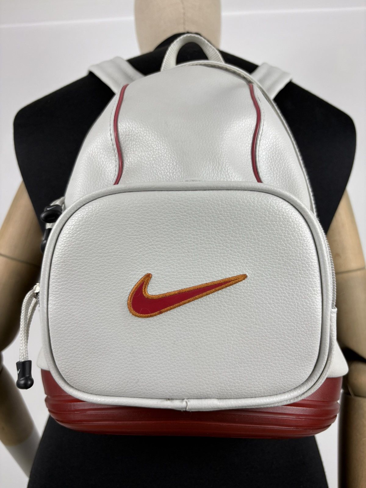 Nike Retro 90’s AIR Leather Bubble Double Big Swoosh Utility Backpack Mini Bag Size ONE SIZE - 9 Thumbnail
