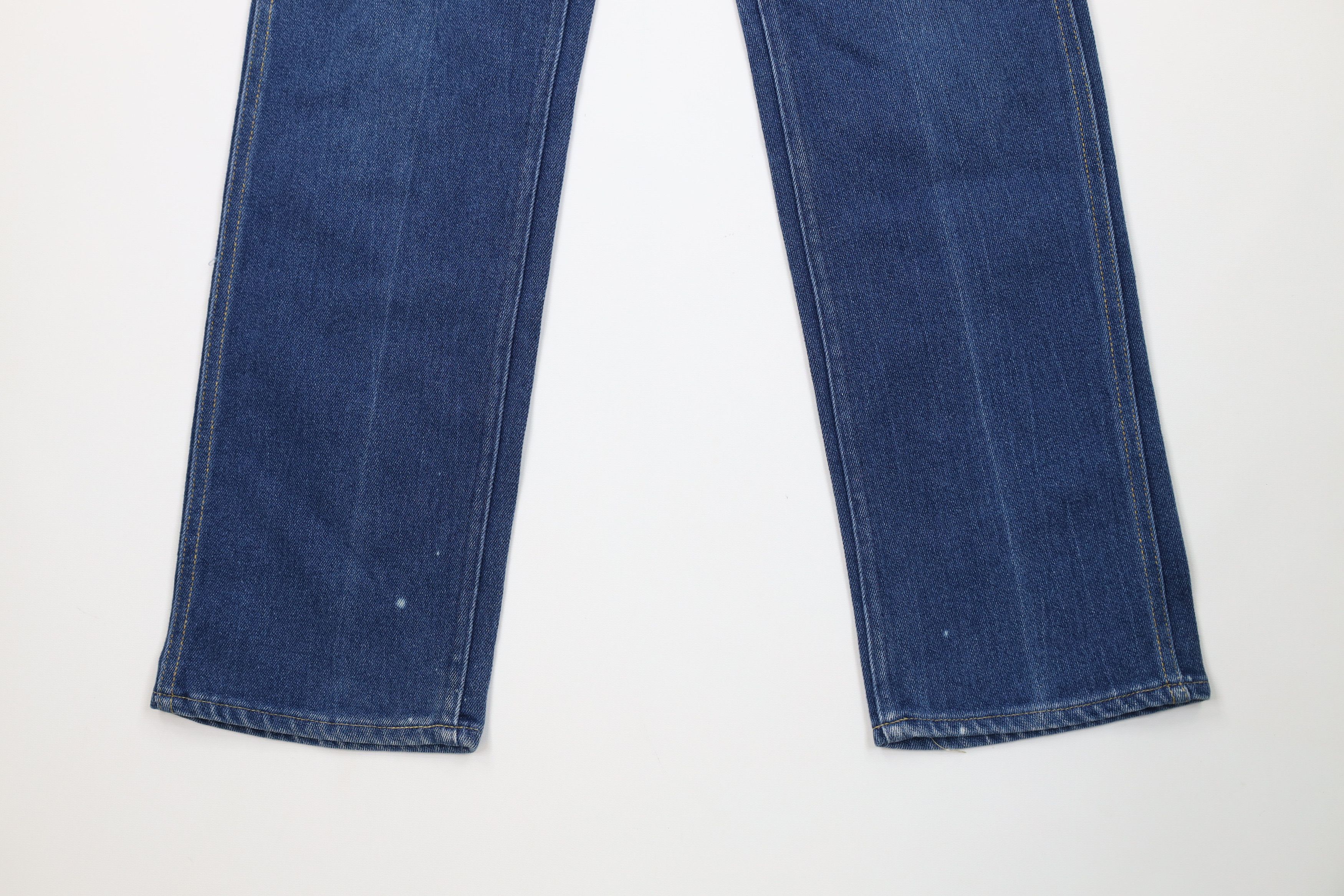 Lee Vintage 70s Lee Distressed Flared Denim Jeans Blue USA Size 27" / US 4 / IT 40 - 4 Thumbnail