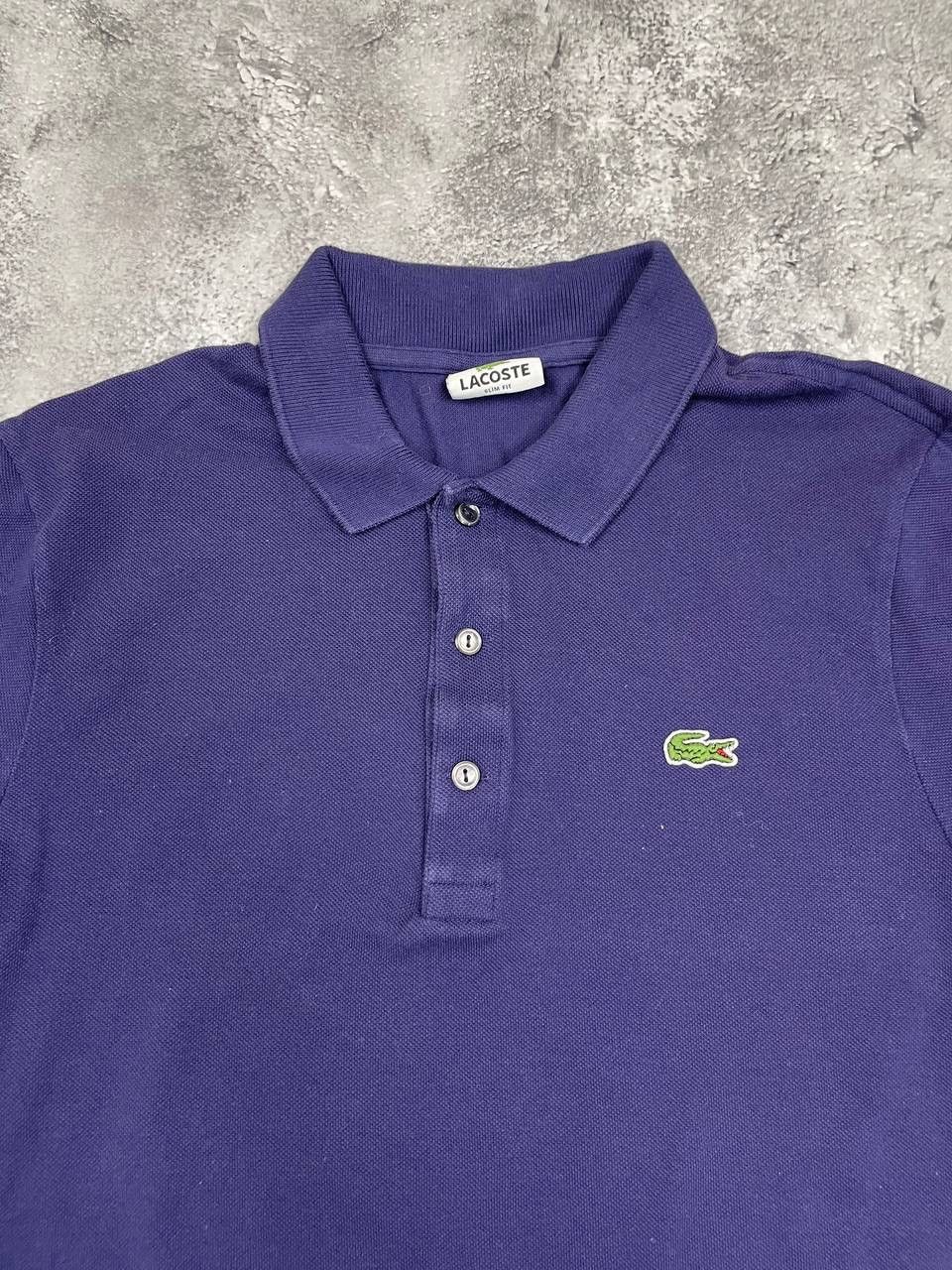 Lacoste Lacoste Men Cotton Polo Shirt Purple Slim Fit Size L Size US L / EU 52-54 / 3 - 2 Thumbnail