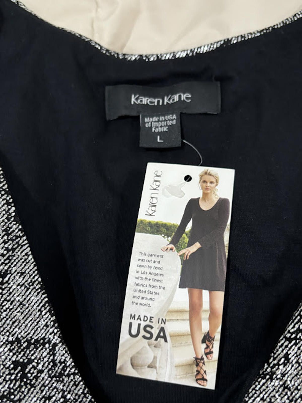 Other 17. Karen Kane Size L NWT Women's Metallic Silver Peplum Top Size L / US 10 / IT 46 - 7 Thumbnail