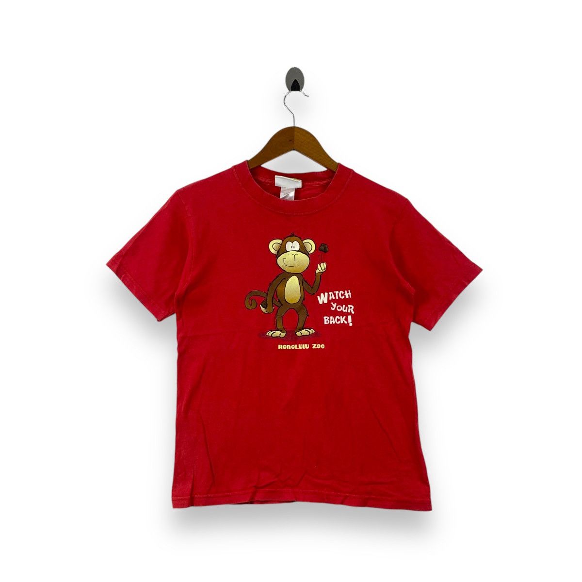 Vintage Vintage HONOLULU ZOO HAWAII Watch Your Back Tee Shirt Top Size S / US 4 / IT 40 - 1 Thumbnail