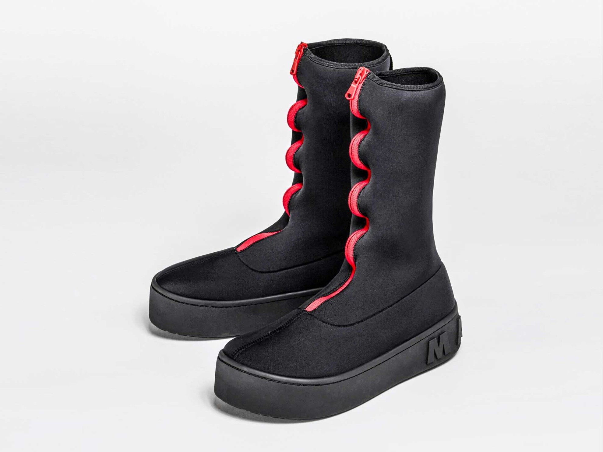 Marni o1y0225 Ankle Boots in Black/Red Size US 11 / EU 44 - 2 Thumbnail
