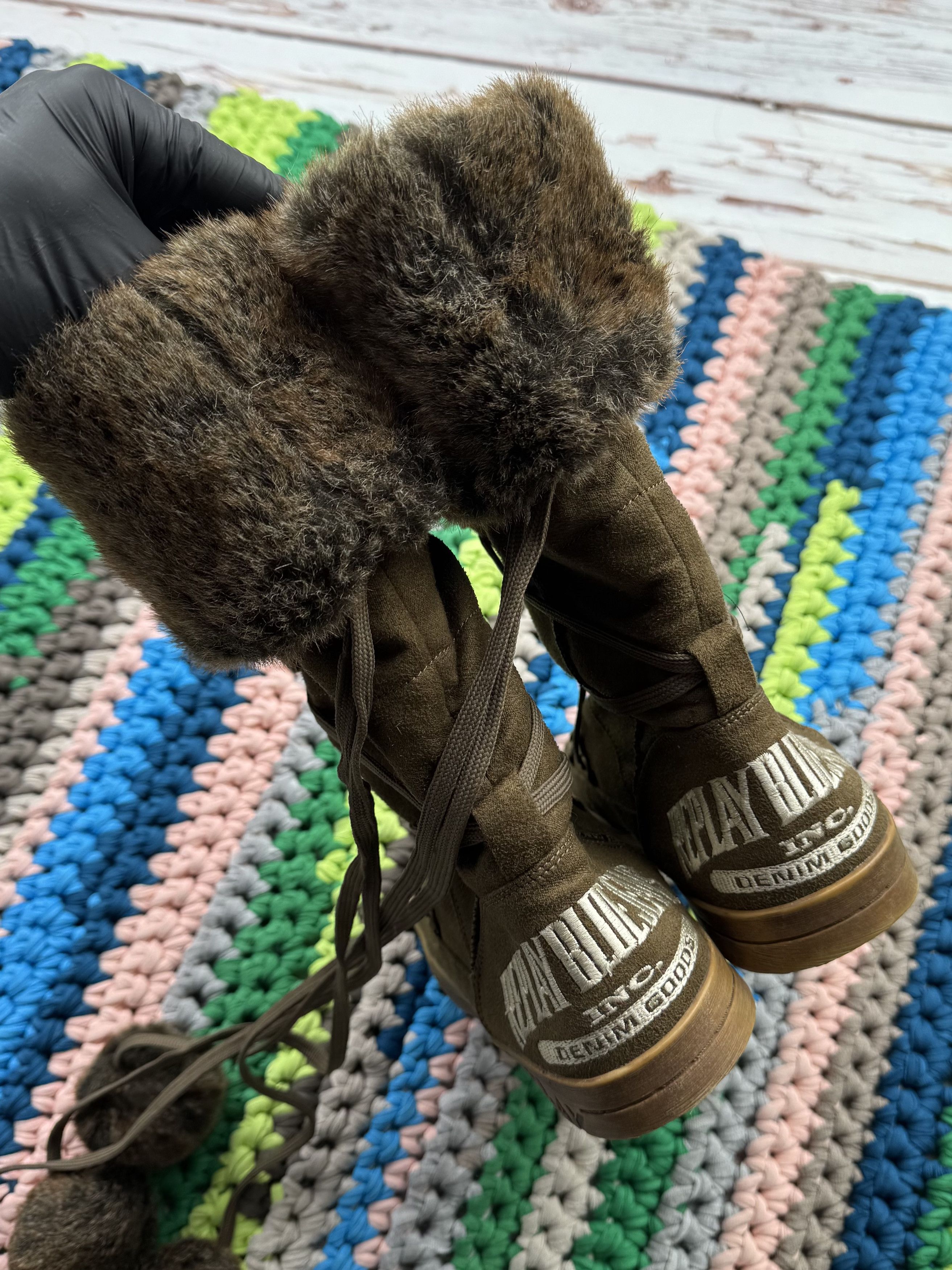 Replay Replay Faux Sheepskin Vintage Boots (D10)(D15)(V313) Size US 9 / IT 39 - 8 Thumbnail