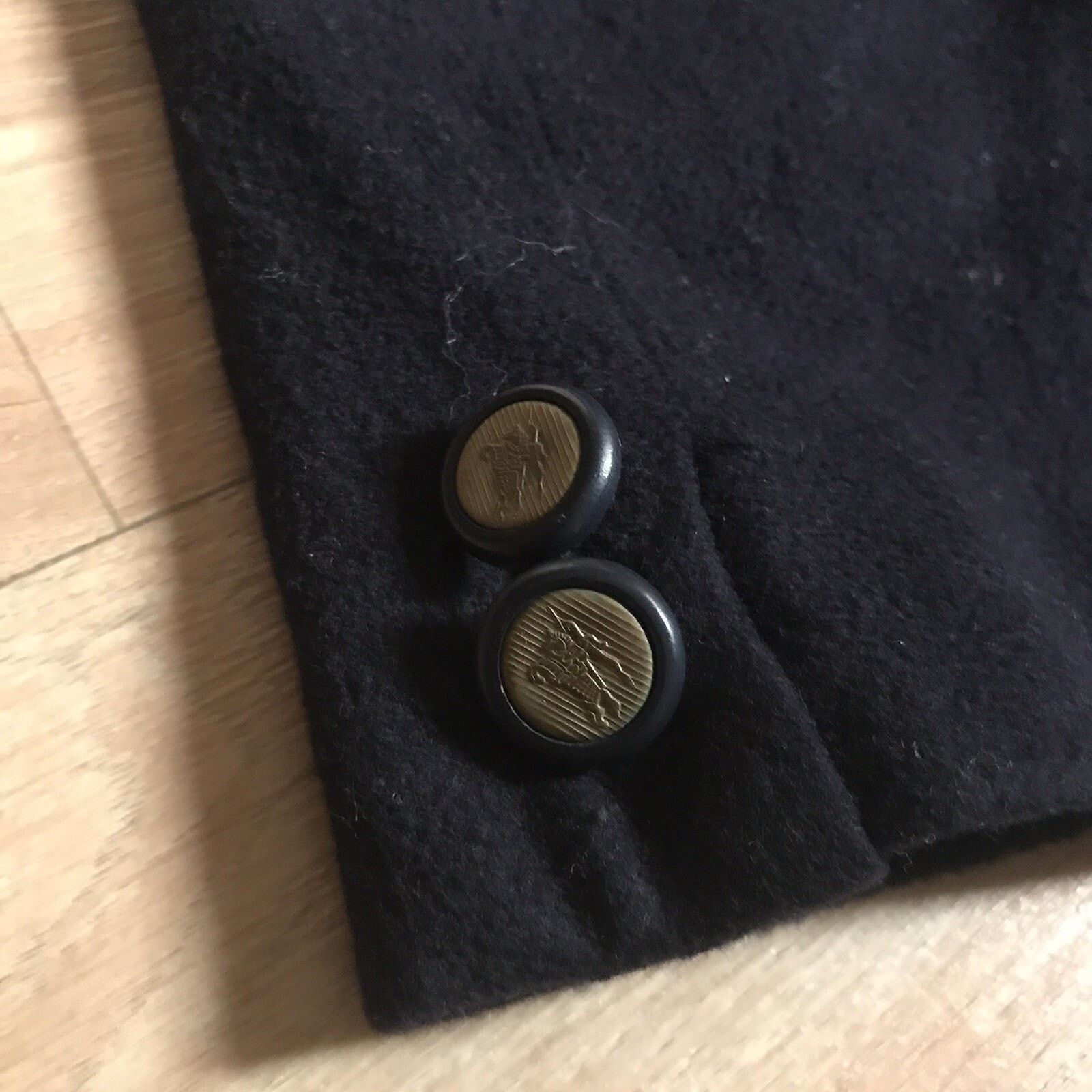 Burberry VINTAGE Burberry coat blazer wool cashmere men’s blue navy Size US L / EU 52-54 / 3 - 6 Thumbnail