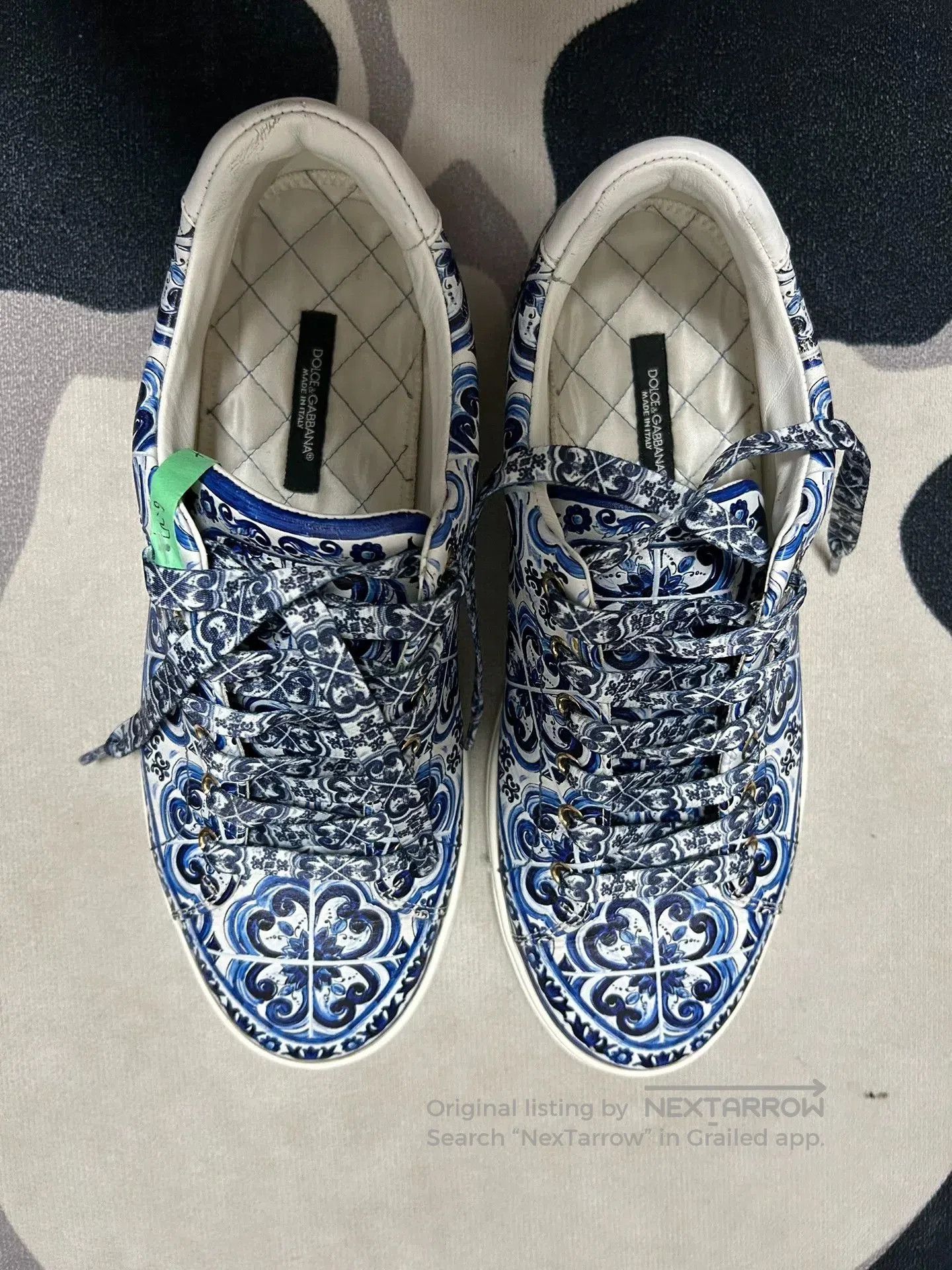 Dolce & Gabbana Dolce & Gabbana Blue Print Sneakers. Size US 7 / EU 40 - 3 Thumbnail