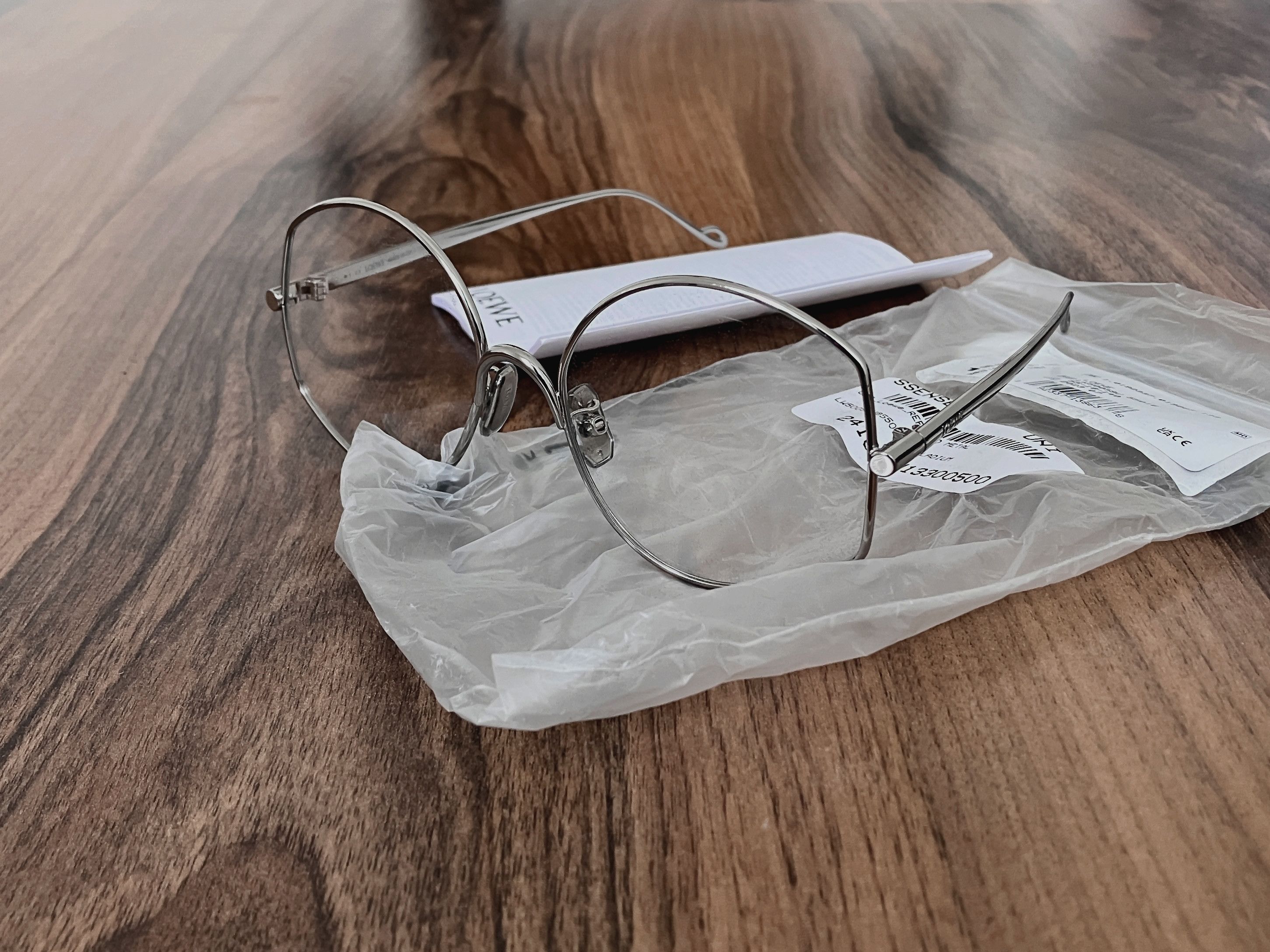 Loewe Loewe Oversized Metal Frame Glasses Silver Size ONE SIZE - 4 Thumbnail