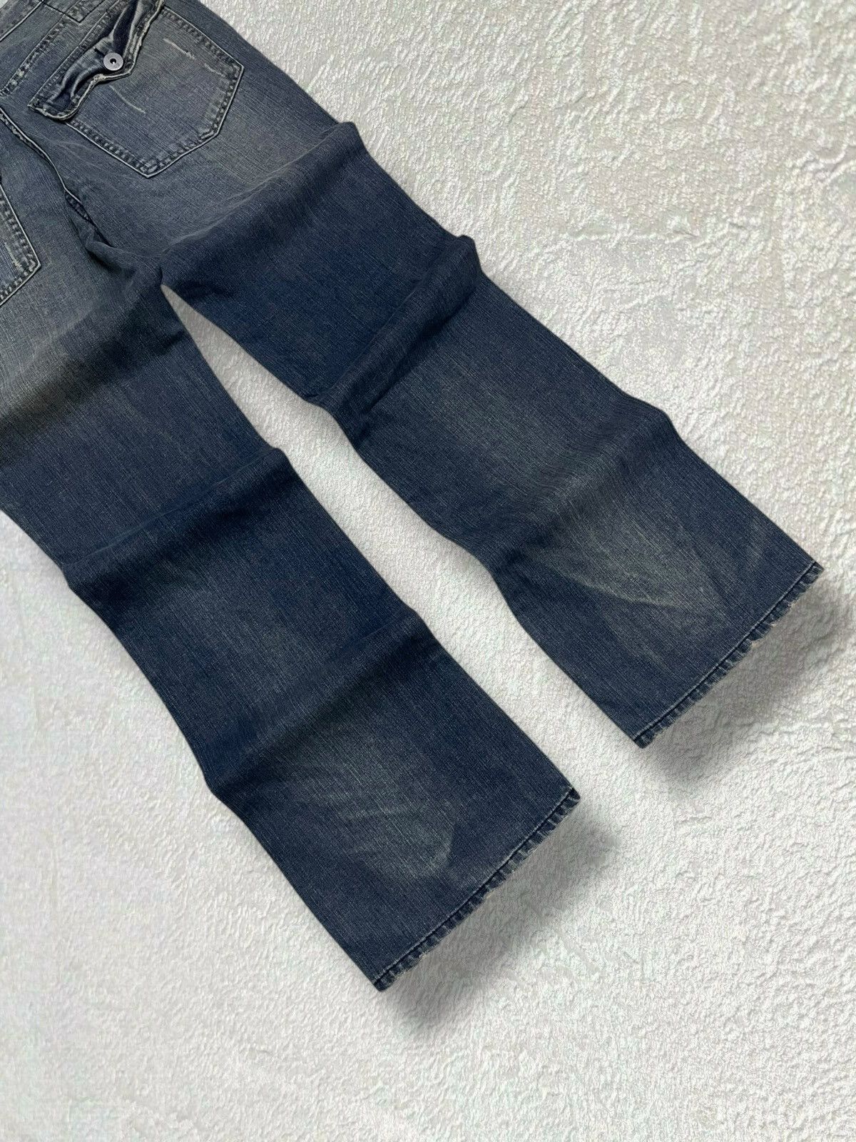 Tornado Mart Vintage Japan Designer Rush/Hour Distressed Flared Denim Size US 32 / EU 48 - 11 Thumbnail