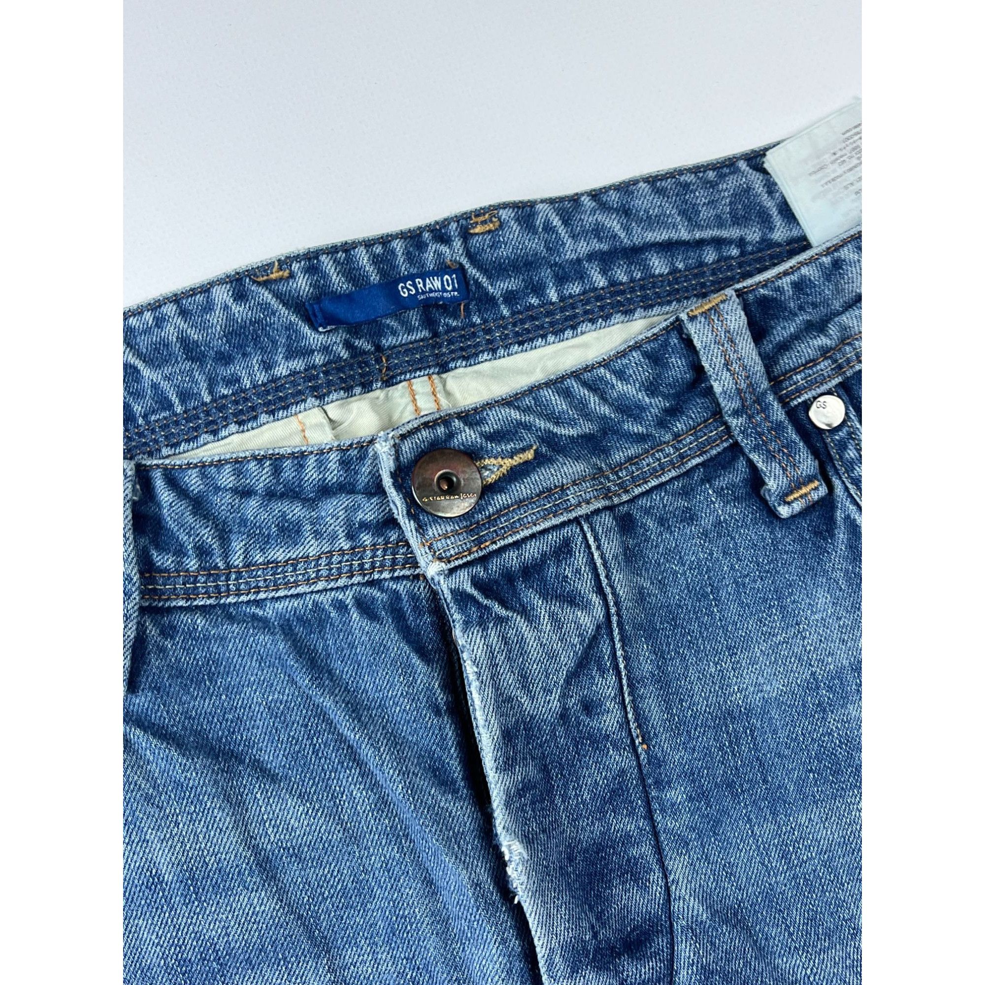 G-Star × Vintage G-Star Raw Faded Distressed Vintage Jean 33x32 Size US 33 - 6 Thumbnail