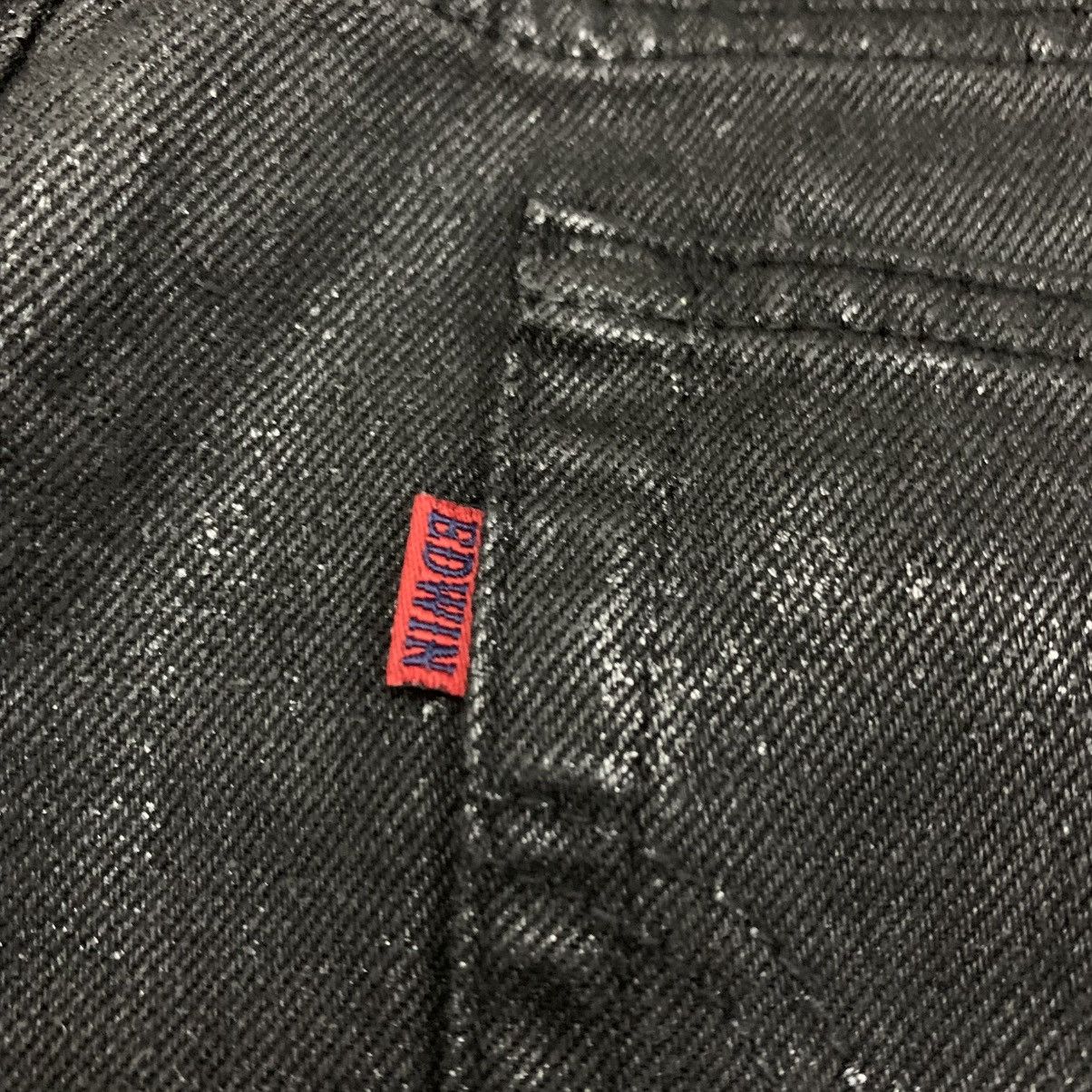 Vintage Edwin 503ZZ Waxed Jeans Black Coated Japan Denim