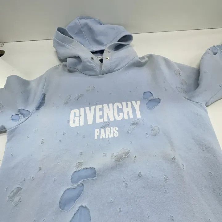 Givenchy Givenchy Givenchy Distressed Hoodie with Logo -2507 Size US XS / EU 42 / 0 - 2 Thumbnail
