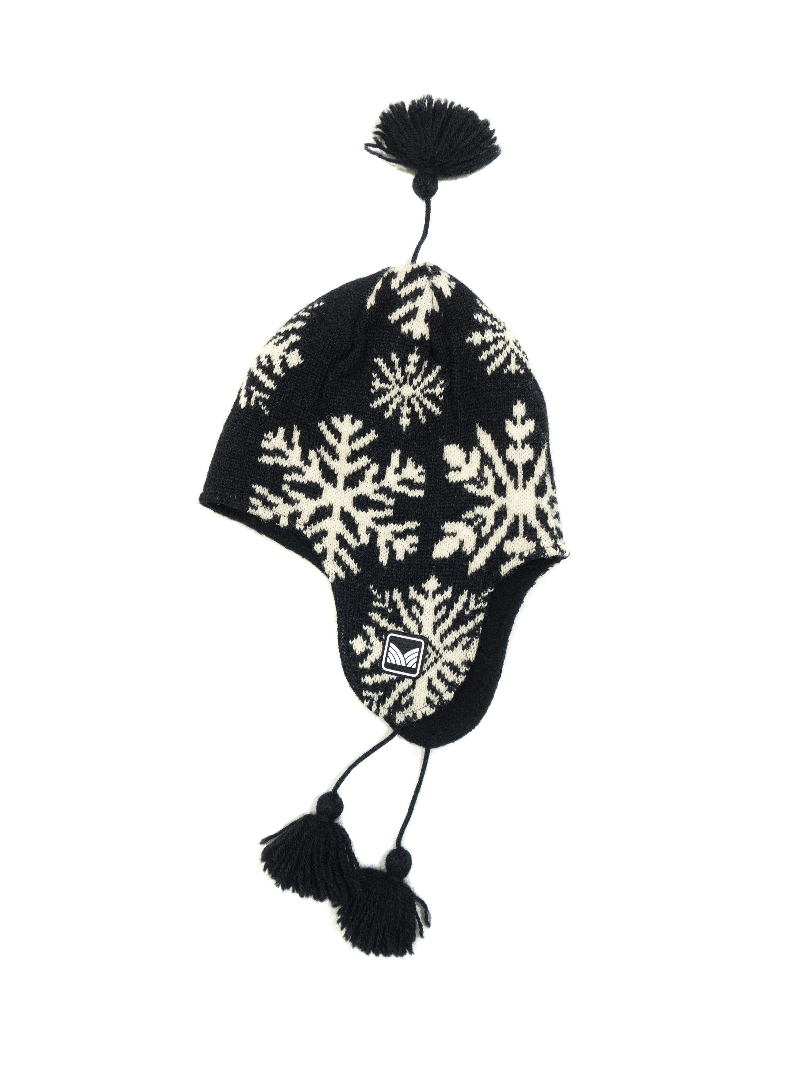 Dale Of Norway 100% Wool Nordic Fair Isle Earflap Hat Chullo Snowflake Size ONE SIZE - 1 Thumbnail