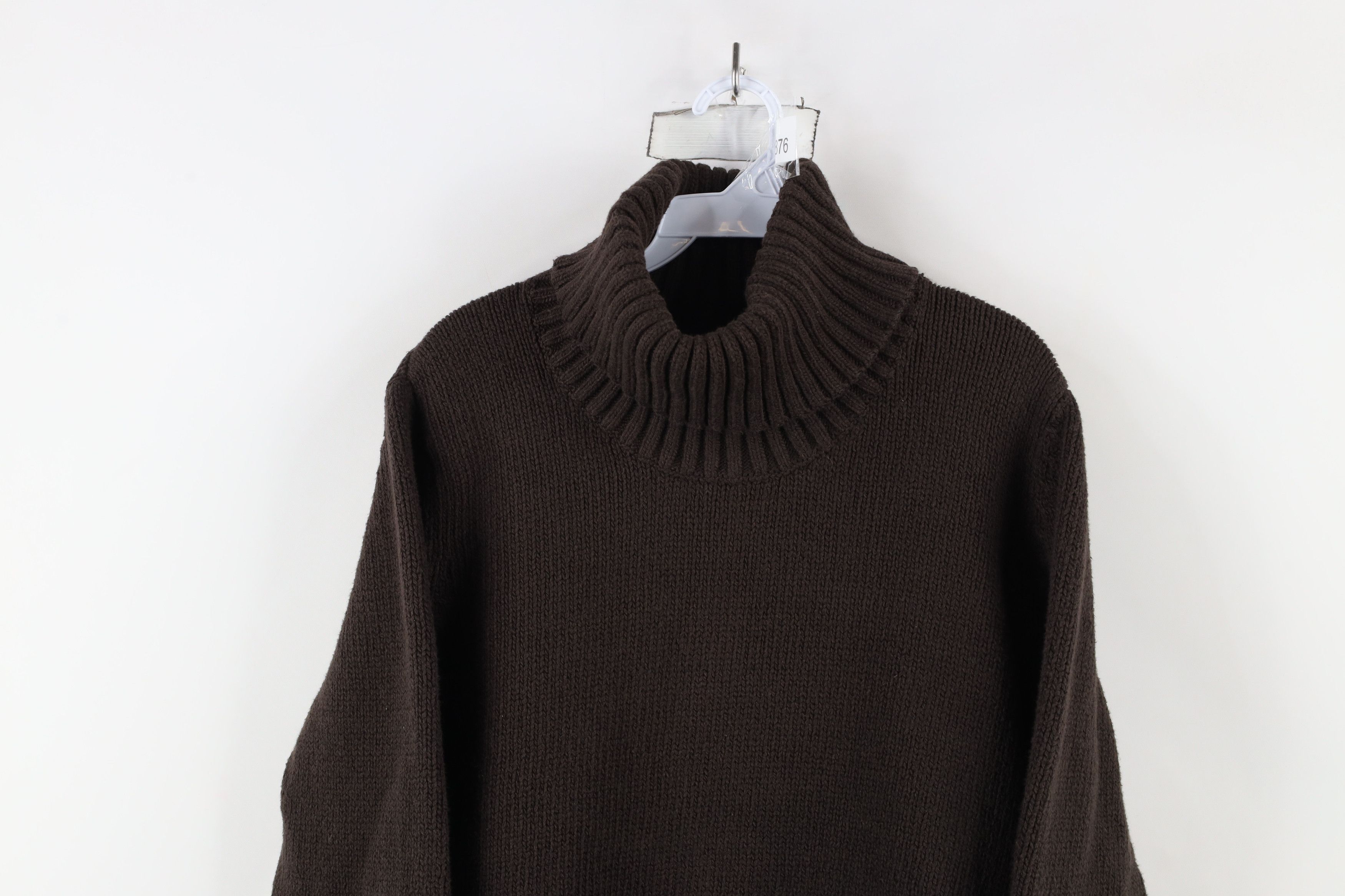 Lands' End × Vintage Vintage Lands End Heavyweight Knit Turtleneck Sweater Brown Size XL / US 12-14 / IT 48-50 - 2 Thumbnail