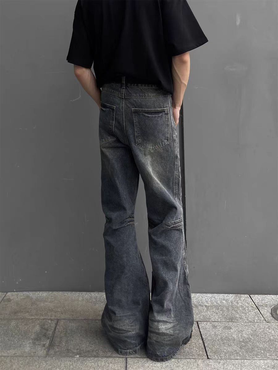 Japanese Brand × Jean Heavyweight vintage washed micro flare jeans Size US 30 / EU 46 - 4 Thumbnail