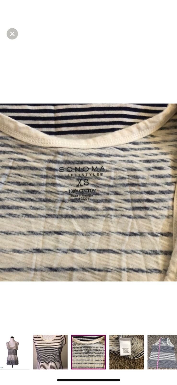 Sonoma Sonoma XS striped tank top Size XS / US 0-2 / IT 36-38 - 5 Thumbnail