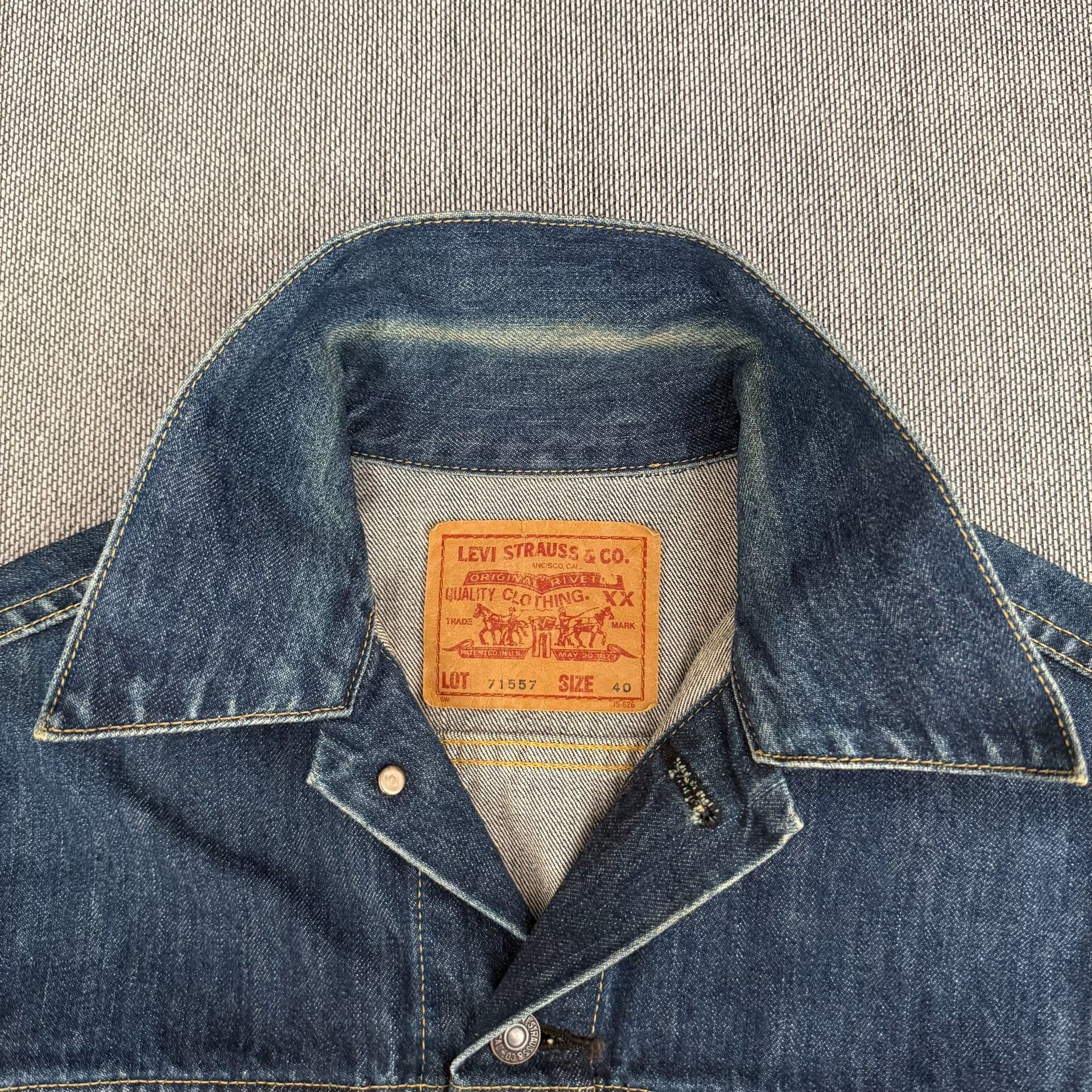 Levi's Vintage Clothing Levi's LVC 71557 J30 Denim Jacket Size US XXS / EU 40 - 3 Thumbnail