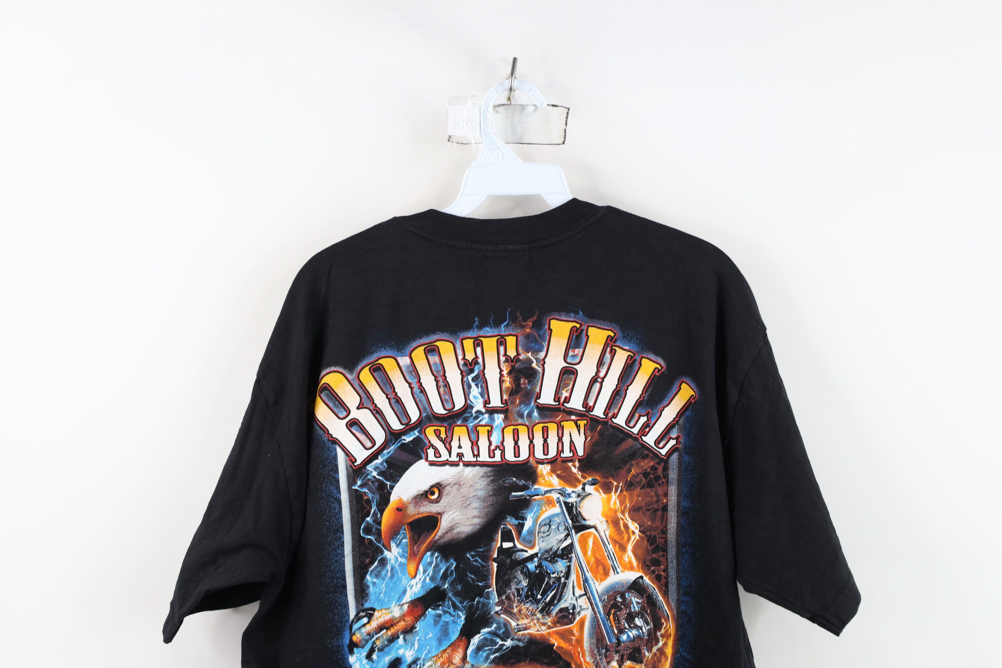 Vintage Vintage Y2K 2005 Saloon Motorcycle Eagle Laconia T-Shirt Size US L / EU 52-54 / 3 - 12 Thumbnail
