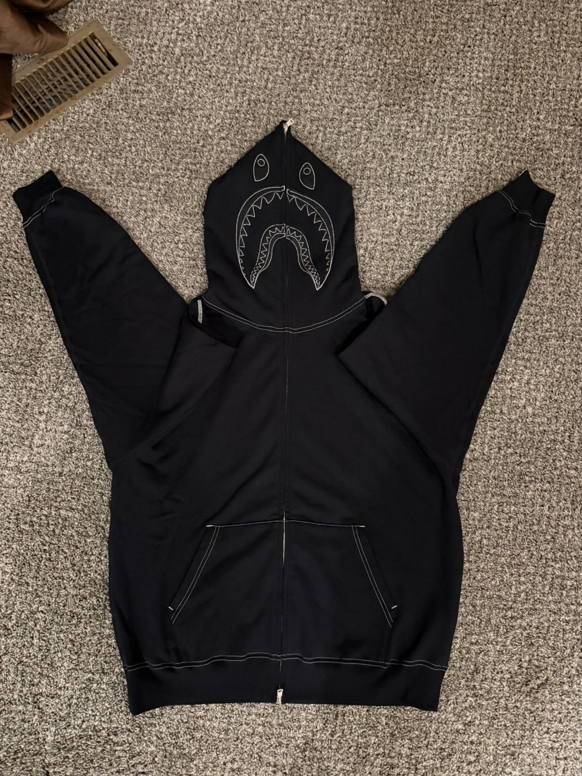 Bape BAPE Contrast Stitching Relaxed Fit Full-Zip Shark Hoodie Size US L / EU 52-54 / 3 - 2 Thumbnail