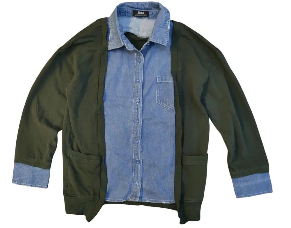 Japanese Brand Backs Reconstructed Distressed Cardigan Shirt Size US M / EU 48-50 / 2 - 1 Thumbnail