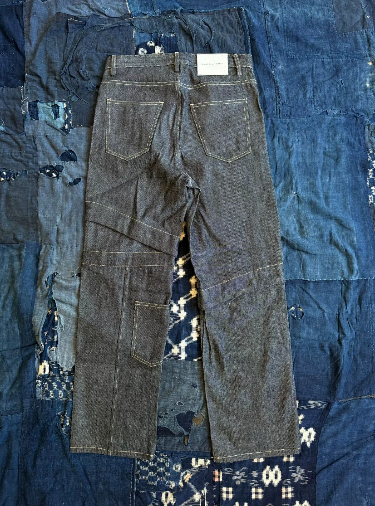 Feng Chen Wang Feng Chen Wang Patchwork Jeans FF12TRO503 Size US 26 / EU 42 - 2 Thumbnail