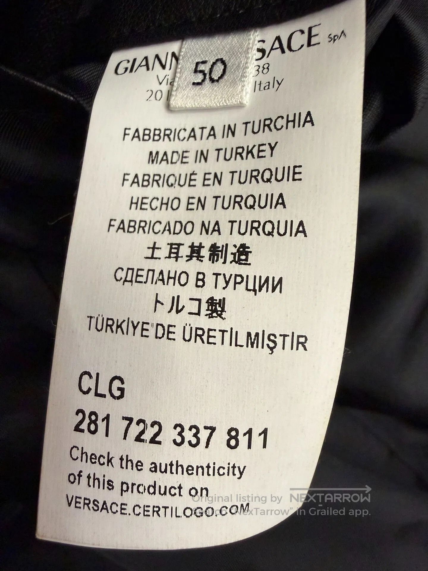 Versace Versace Men's Black Lambskin Medusa Jacket. Size US M / EU 48-50 / 2 - 8 Thumbnail