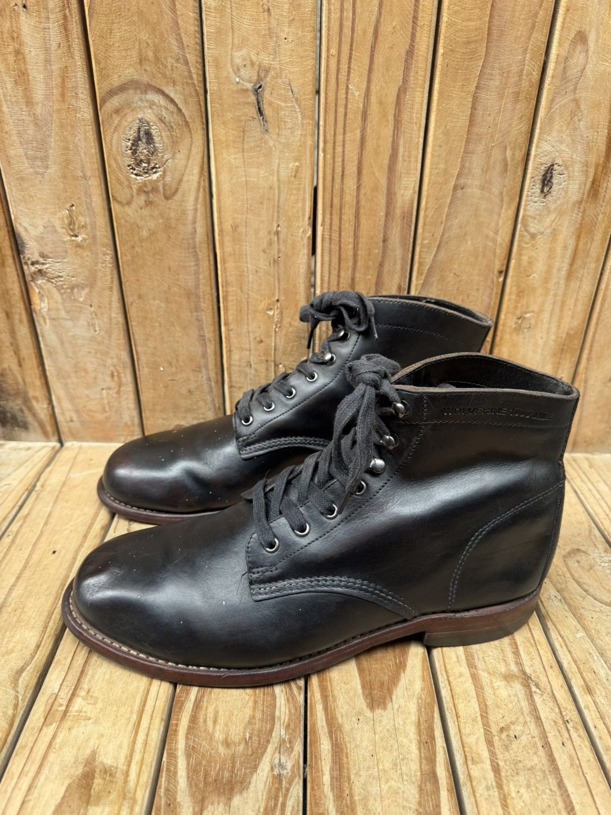 Wolverine Wolverine 1000 Miles Black Leather Boots sz USA 9 D Size US 9 / EU 42 - 11 Thumbnail