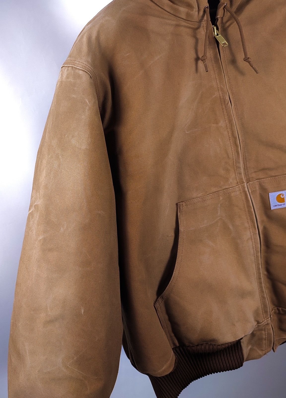 Carhartt × Vintage 90s Vintage Carhartt Oversized Faded Brown Workwear Jacket Size US XXL / EU 58 / 5 - 11 Thumbnail