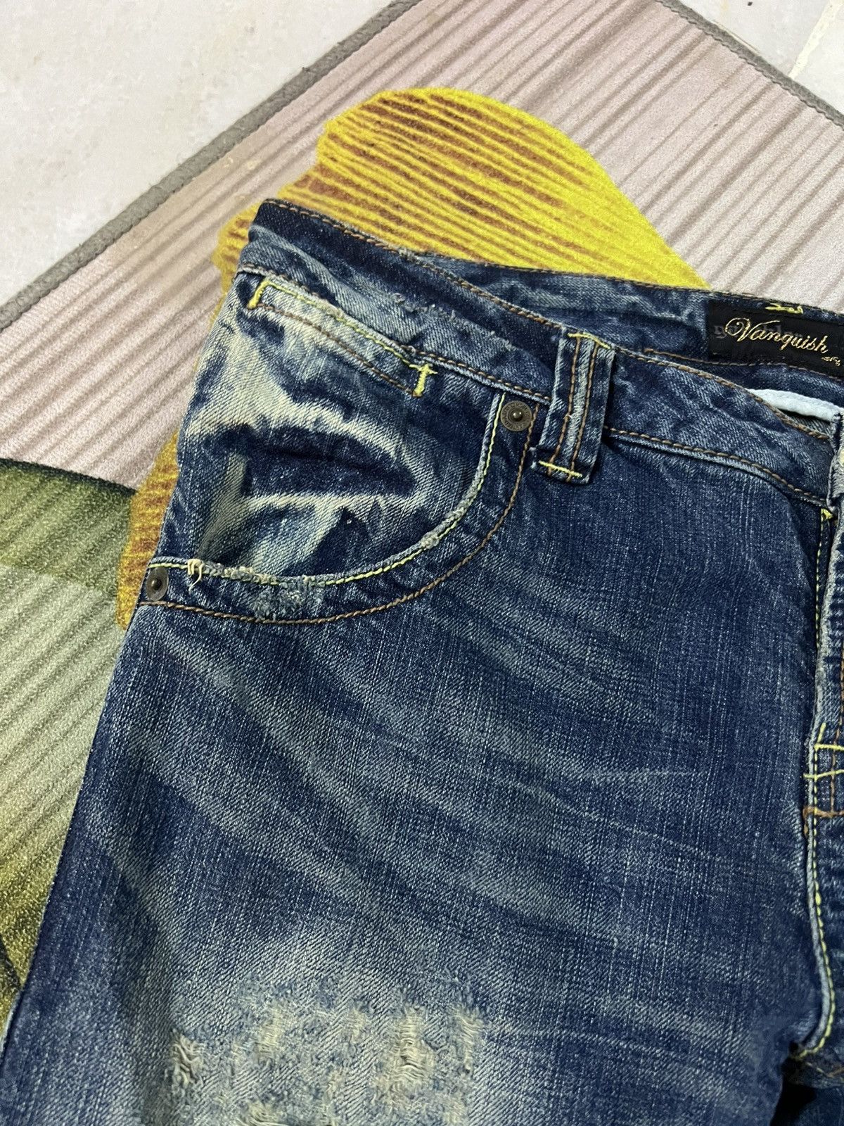 Japanese Brand 💥Vanquish Distresss Jean Very Rare Size US 32 / EU 48 - 8 Thumbnail