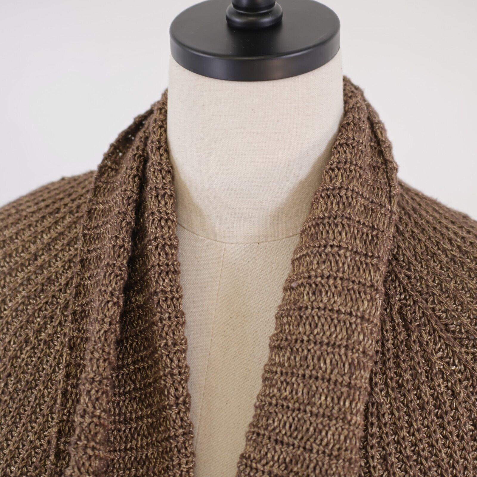 I.N.C INC International Concepts XL Brown Acrylic Nylon Knit Cardi Size XL / US 12-14 / IT 48-50 - 2 Thumbnail