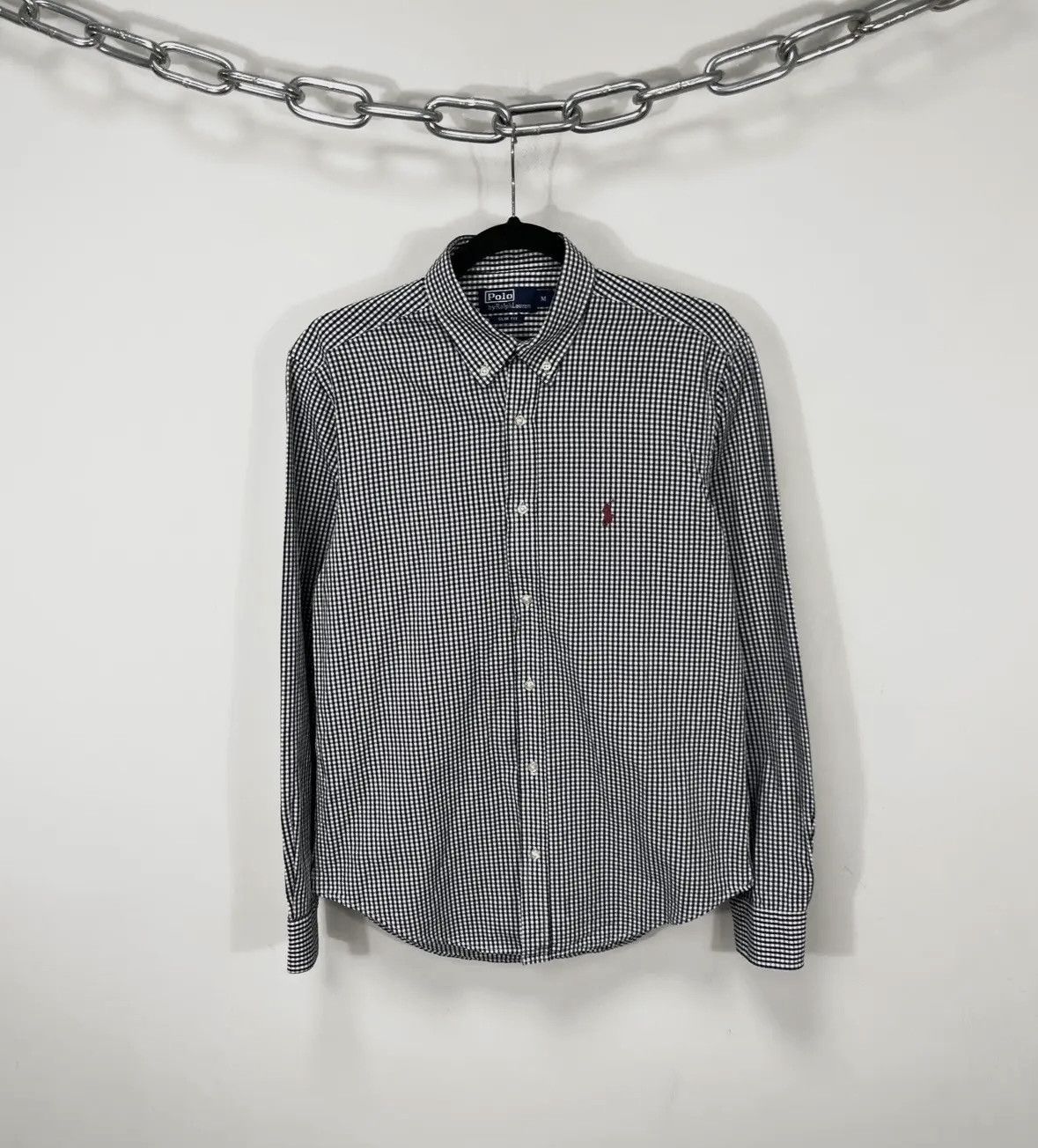 Polo Ralph Lauren × Ralph Lauren × Vintage Vintage Polo Ralph Lauren Checkered Slim Fit Button Up Shirt Size US M / EU 48-50 / 2 - 1 Thumbnail