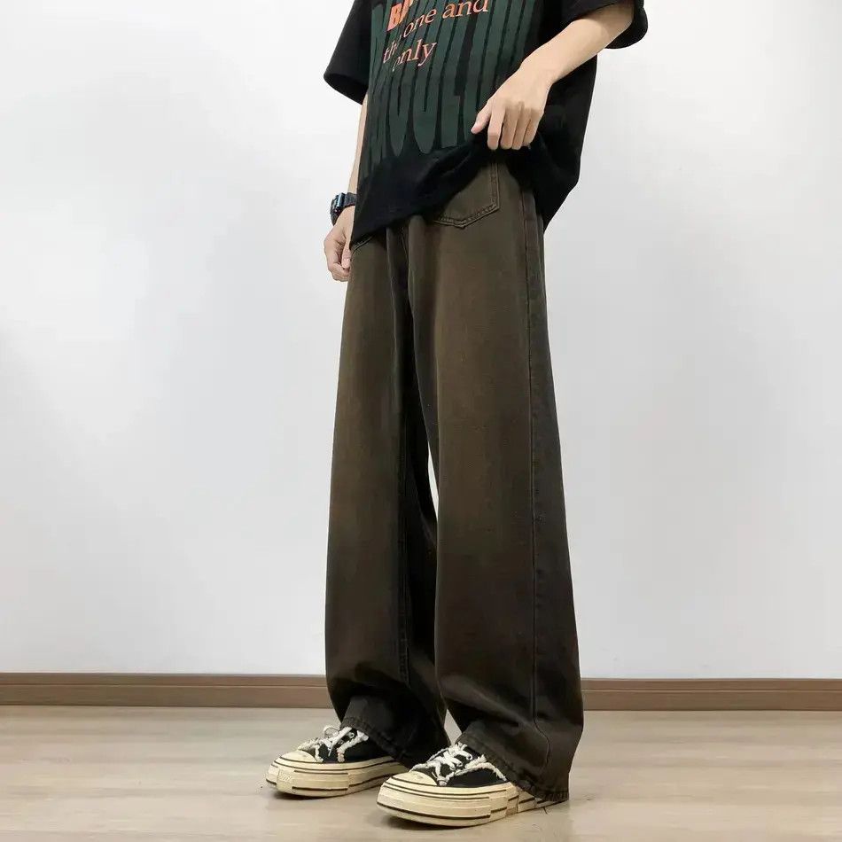 Japanese Brand Retro hip-hop loose tie dye straight leg jeans Size US 32 / EU 48 - 2 Thumbnail