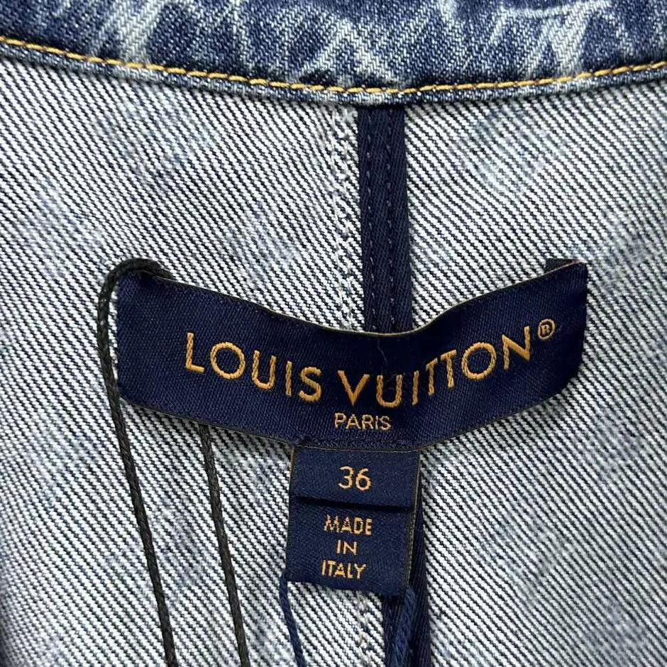 Louis Vuitton LV Monogram All-Over Print Denim Jacket Women's 36 Size XS / US 0-2 / IT 36-38 - 6 Thumbnail