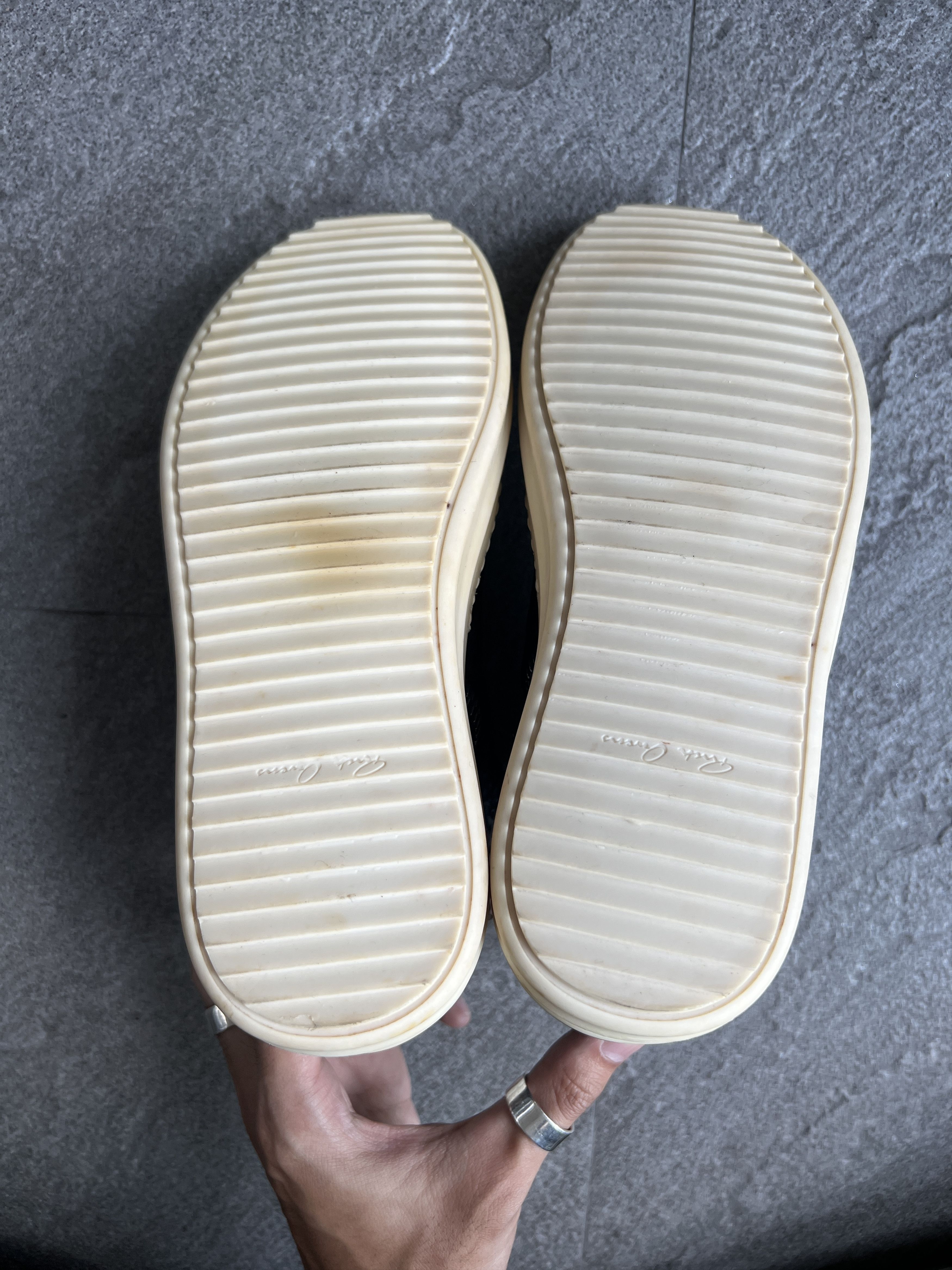Rick Owens Rick Owens Leather Slip On Sneakers Black Milk EU40 Size US 7 / EU 40 - 14 Thumbnail