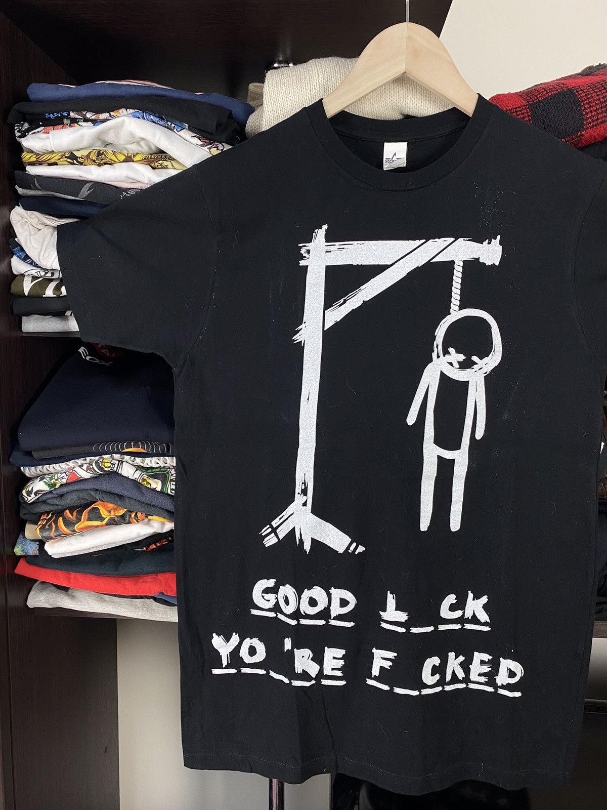 Vintage VINTAGE GOOD LUCK YOUR F. TEE Size US S / EU 44-46 / 1 - 3 Thumbnail