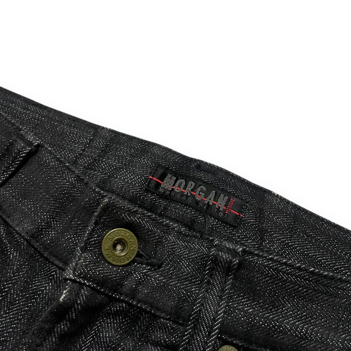 Japanese Brand ORIGINAL FLARE JAPAN MORGAN HOMME BLACK (31×40) Size US 31 - 6 Thumbnail