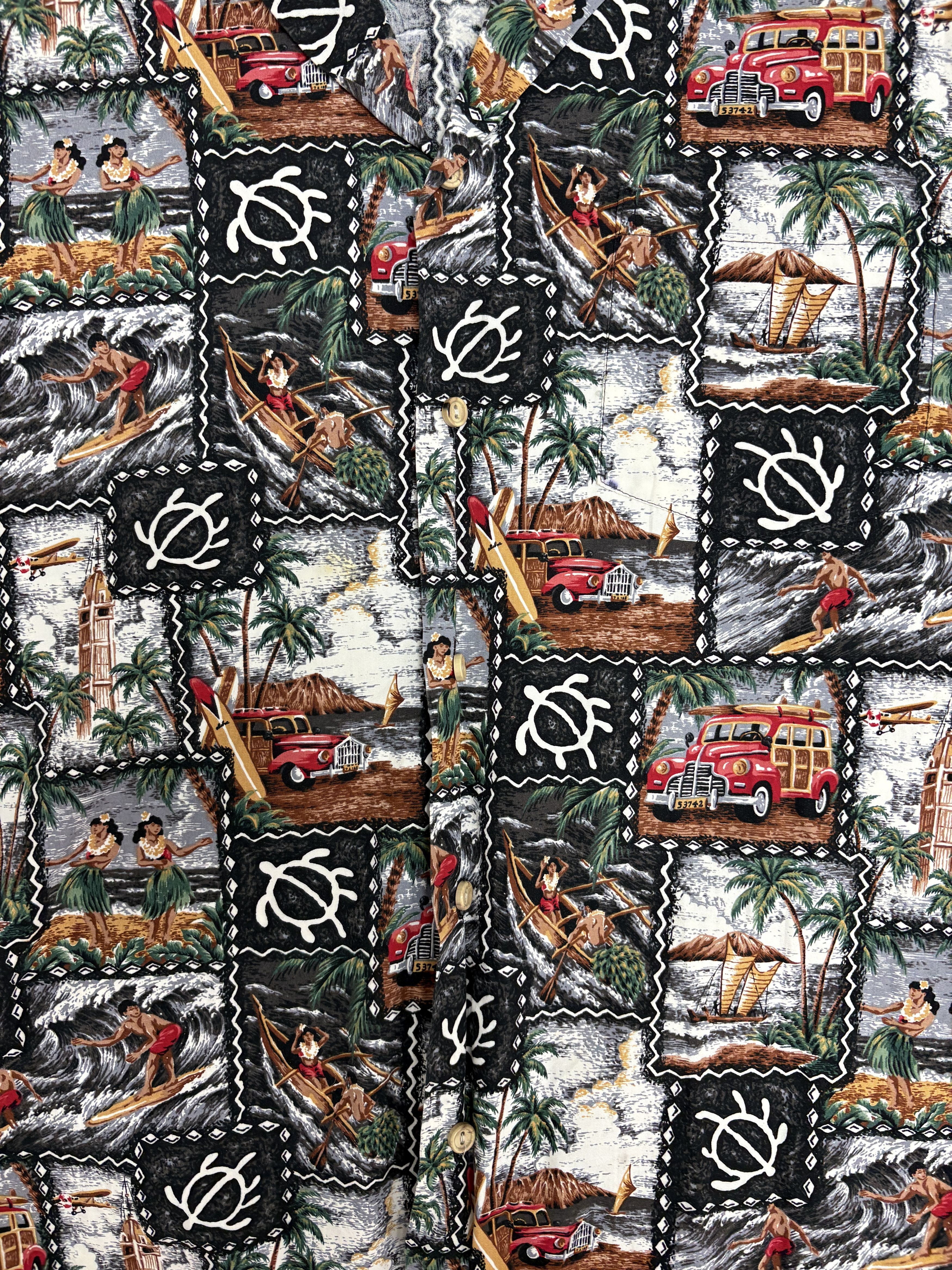 Vintage Hula & Surfing Vintage Hawaiian Button Down Shirt Size US XL / EU 56 / 4 - 2 Thumbnail