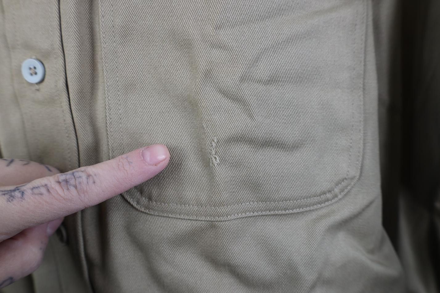 Carhartt Deadstock Vintage 90s Carhartt Button Shirt Khaki Tan USA Size US XXL / EU 58 / 5 - 4 Thumbnail