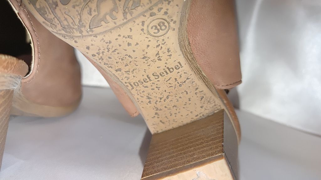 JOSEF SEIBAL Josef Seibel Bonnie 09 Leather Peep Toe Booties Size 38 Size US 7 / IT 37 - 11 Thumbnail