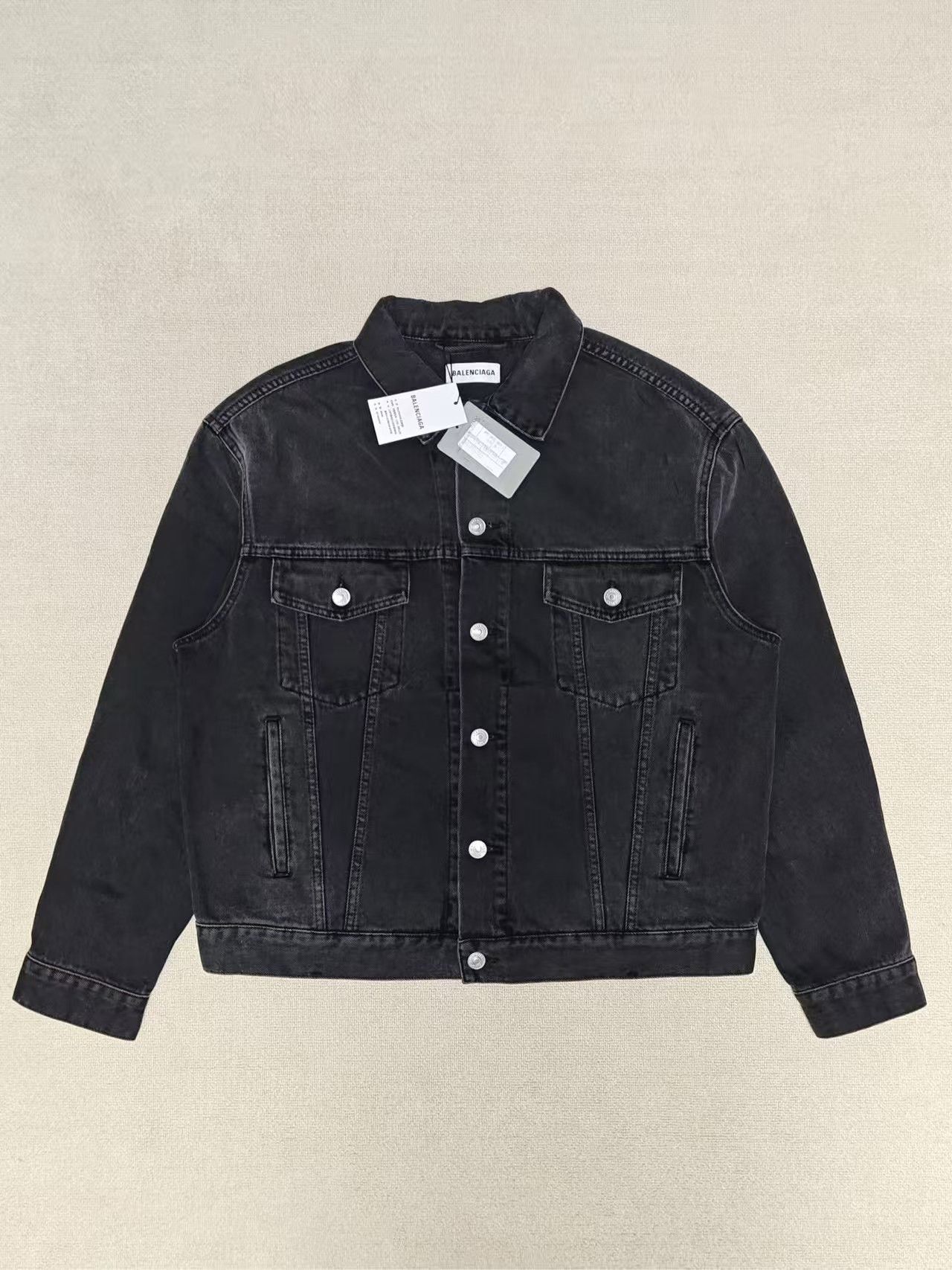 Balenciaga Balenciaga rhinestone logo washed old denim jacket size 34 Size US S / EU 44-46 / 1 - 2 Thumbnail