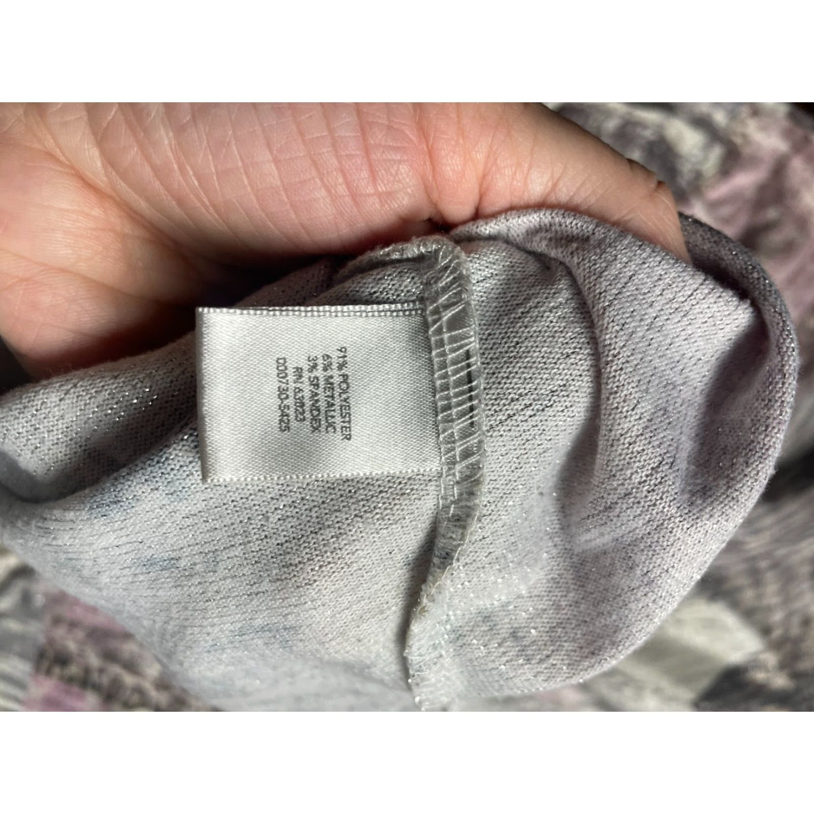 Vintage CJ Banks Shirt Womens Plus Size 1X Long Sleeve Silver Gray Metallic Modern Casual Women 1X Mens? Size XL / US 12-14 / IT 48-50 - 8 Thumbnail